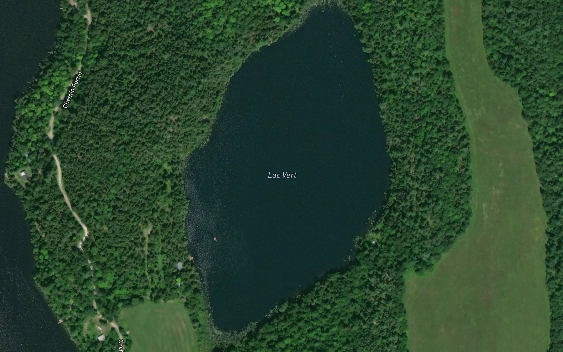 Satellite map of the Lac Vert