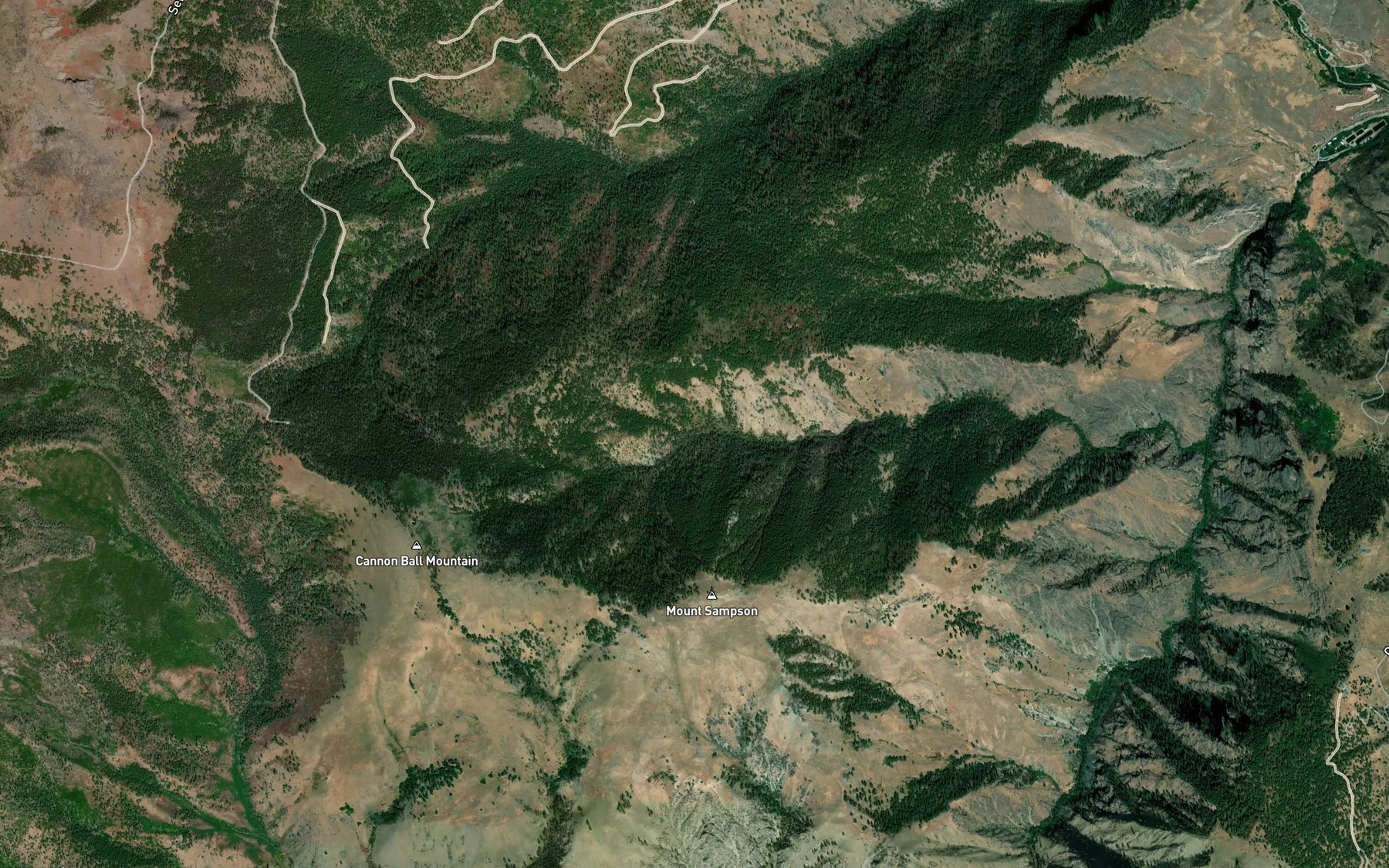 Satellite map of the Blue Gulch Spring