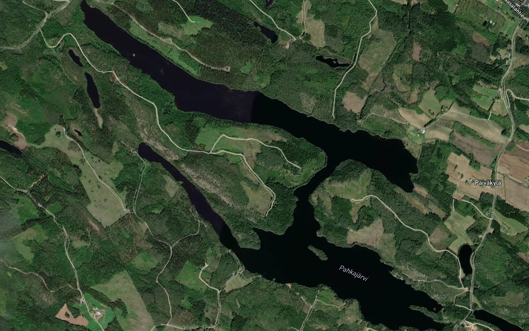 Satellite map of the Pahkajarvi