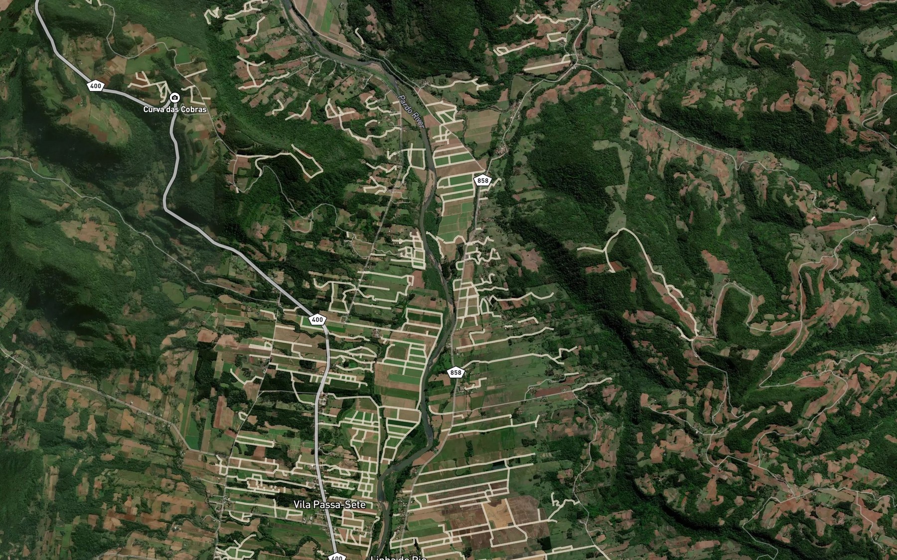 Satellite map of the Arroio Quilombo