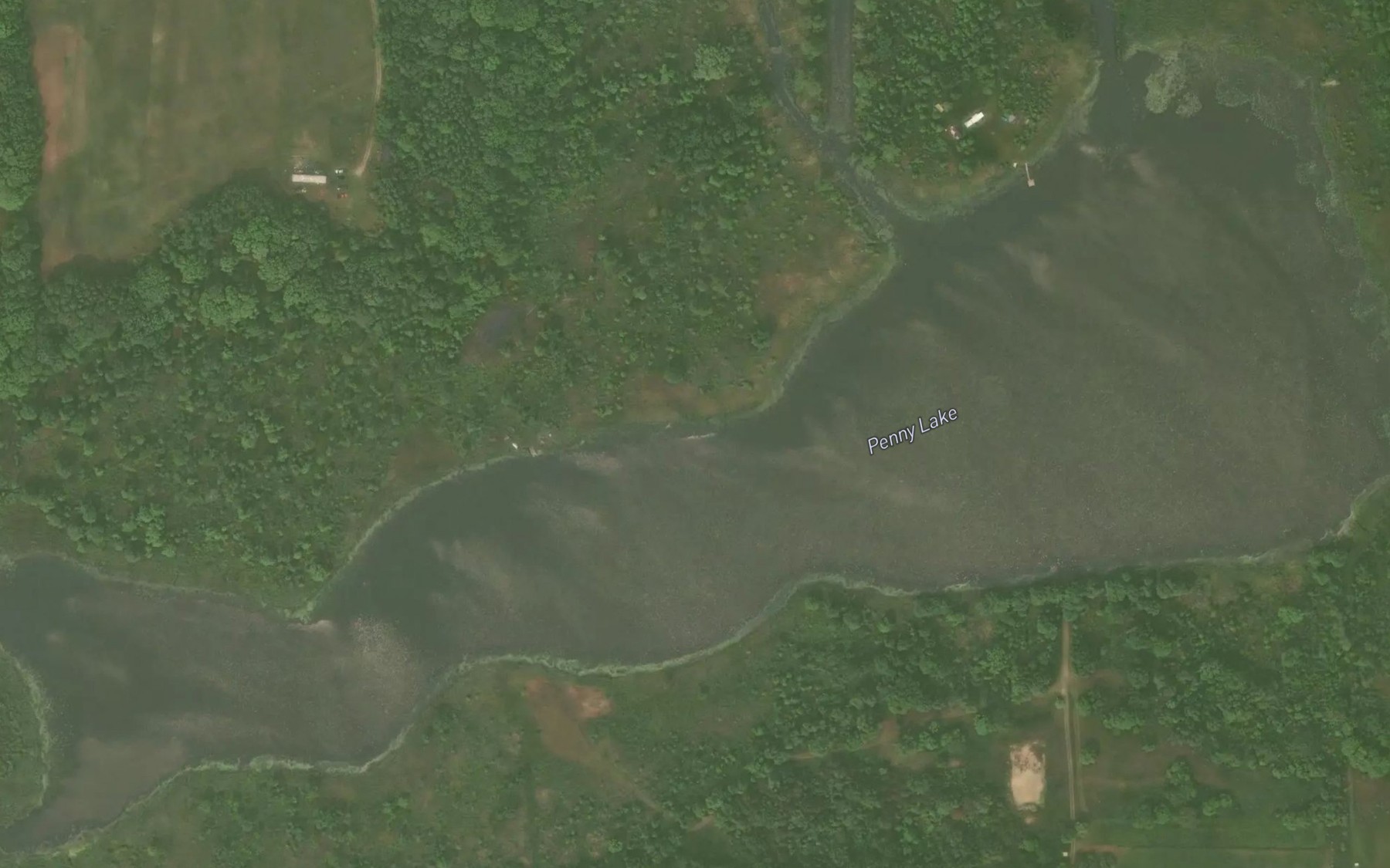 Satellite map of the Penny Lake