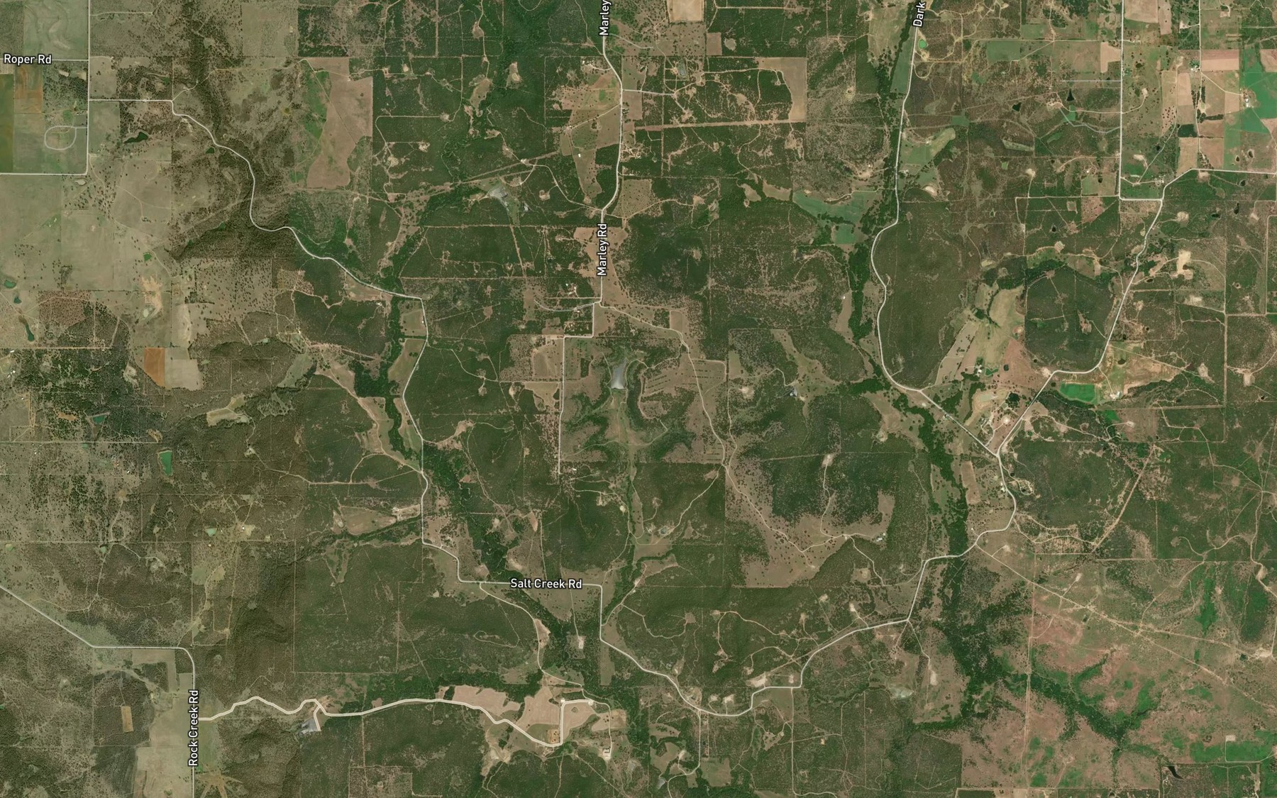Satellite map of the Rhodes Lake