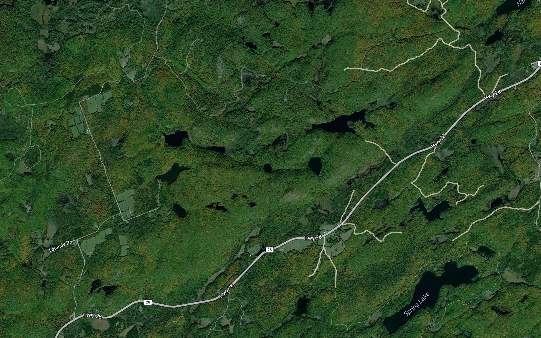 Satellite map of the Lornies Lake