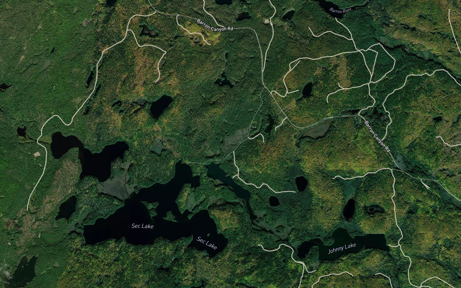 Satellite map of the Mallard Creek