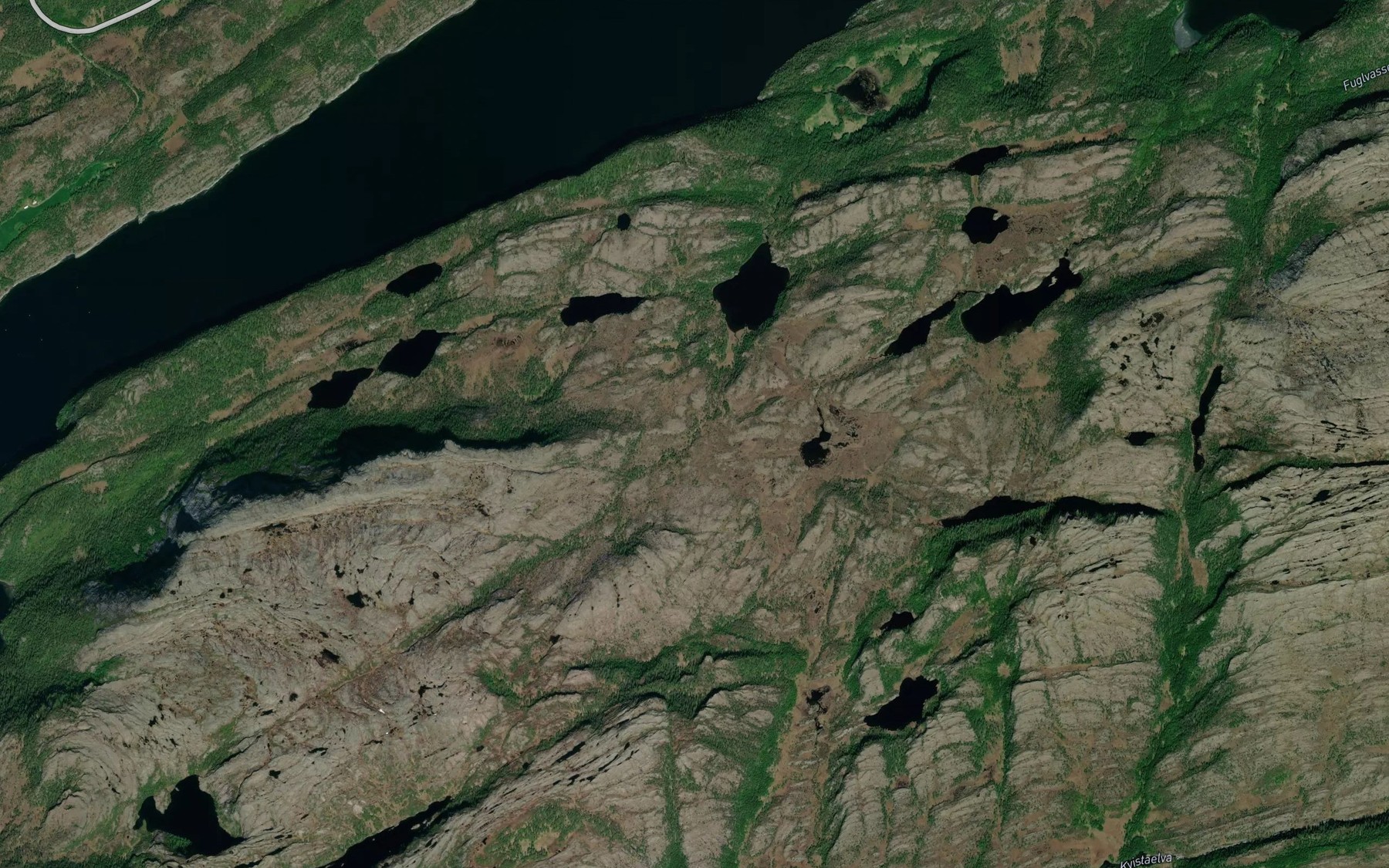 Satellite map of the Jutuldalsbekken