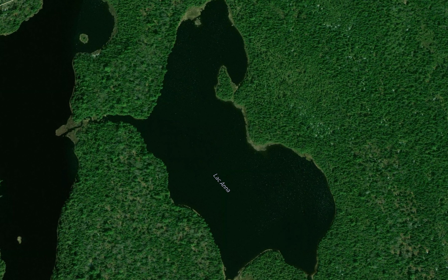 Satellite map of the Lac Anna