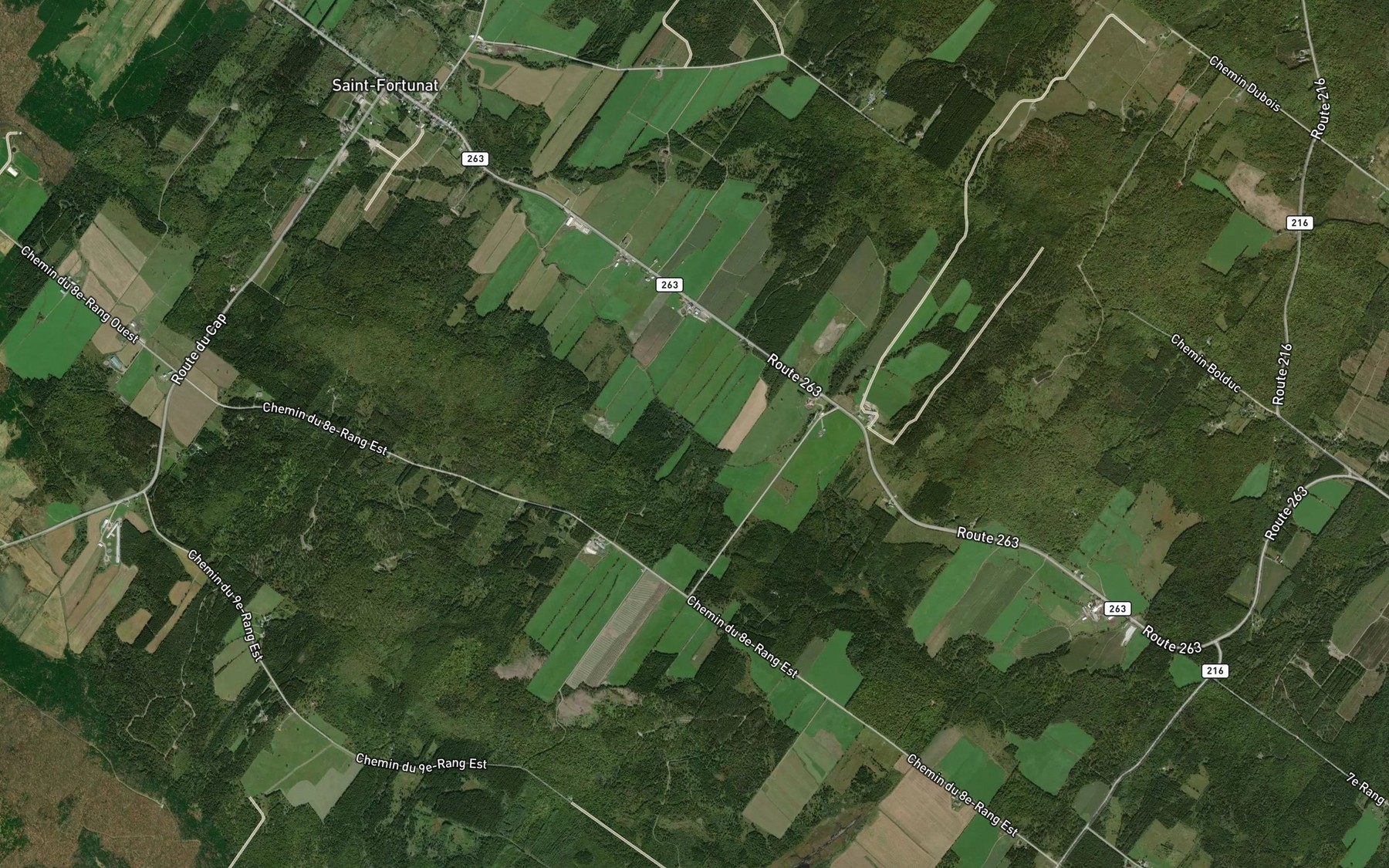 Satellite map of the Cours d'eau Boilard