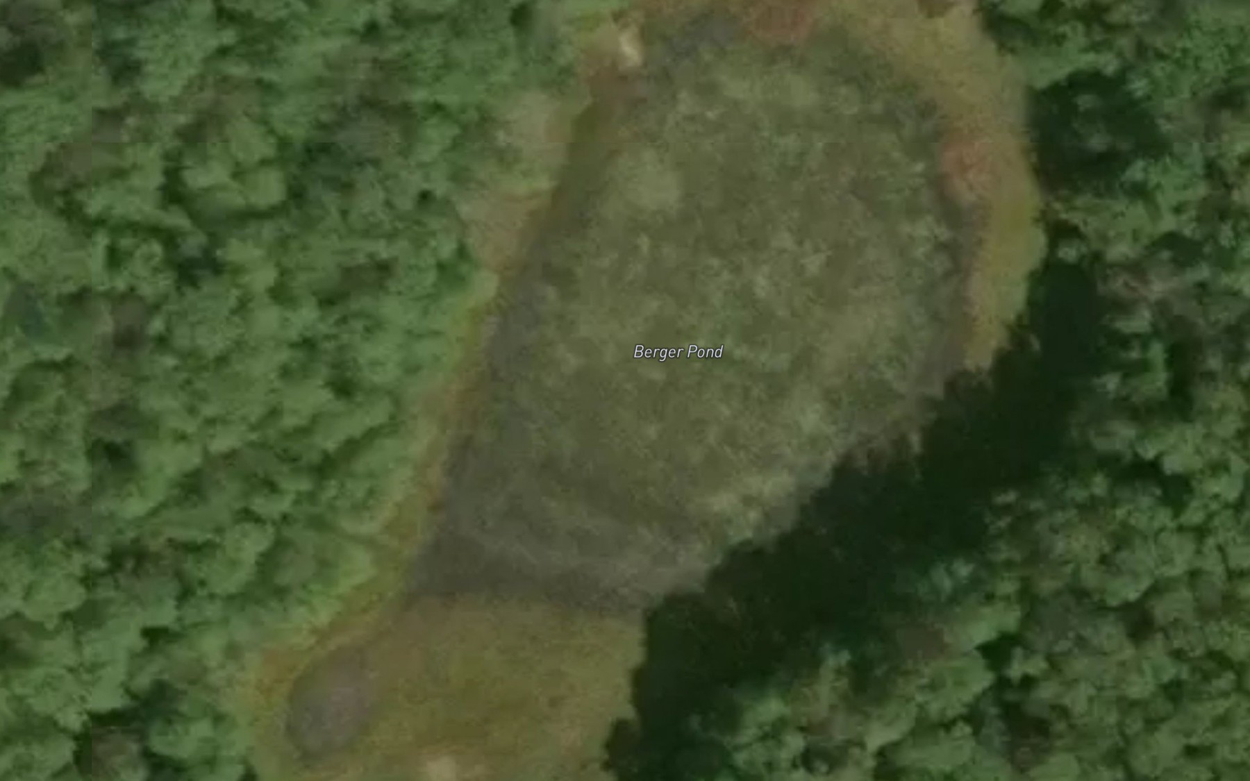 Satellite map of the Berger Pond