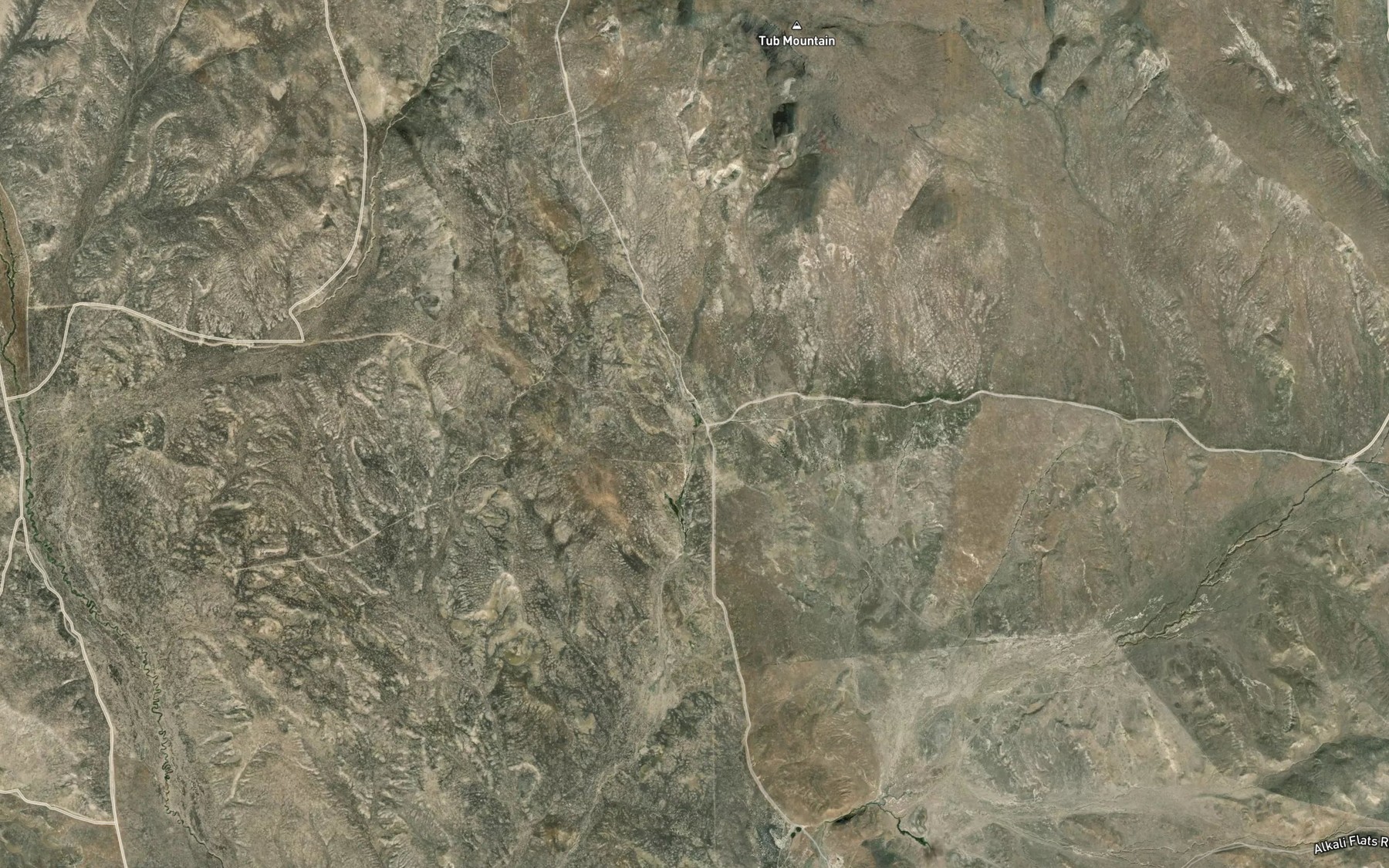 Satellite map of the Tub Springs