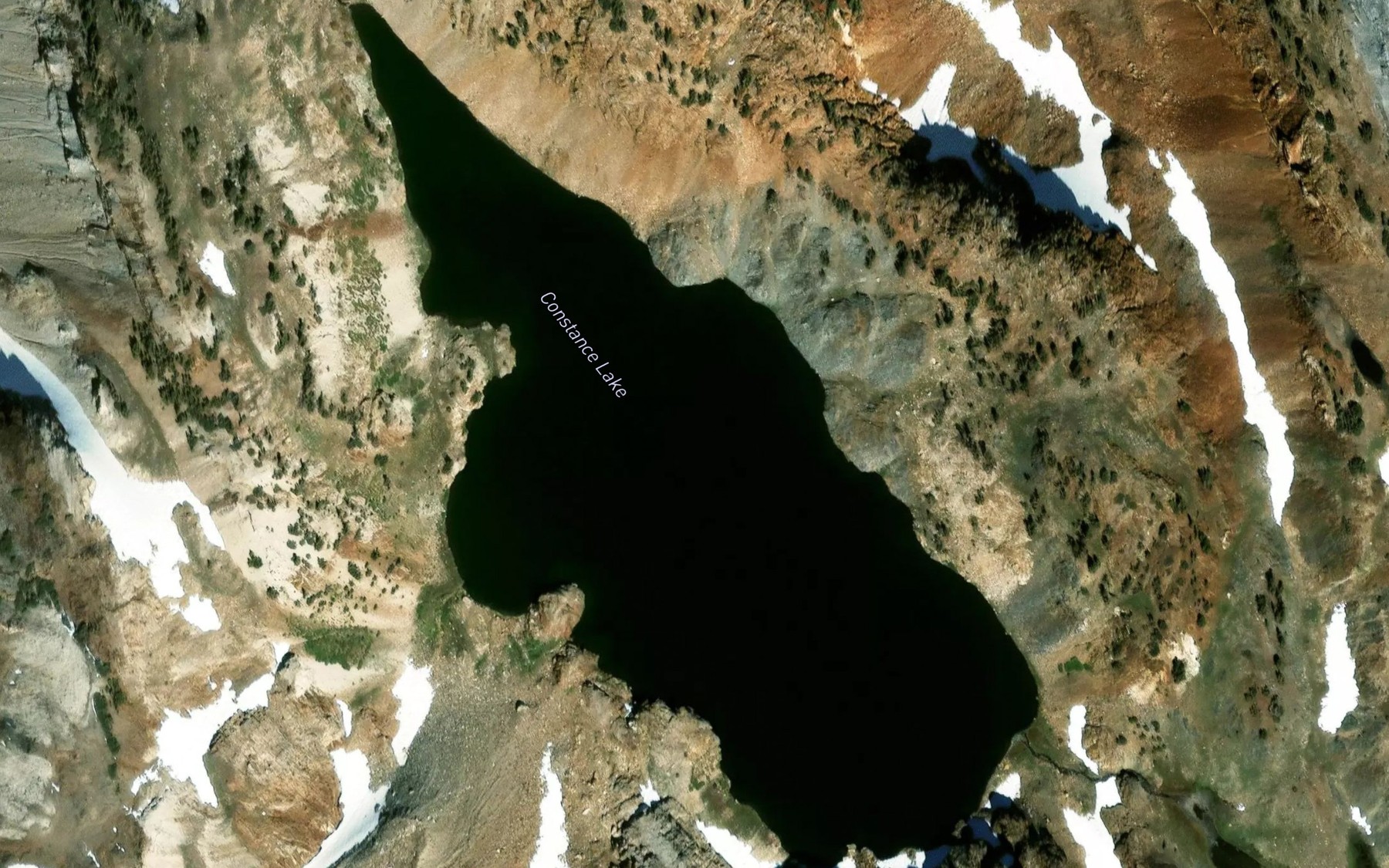 Satellite map of the Constance Lake