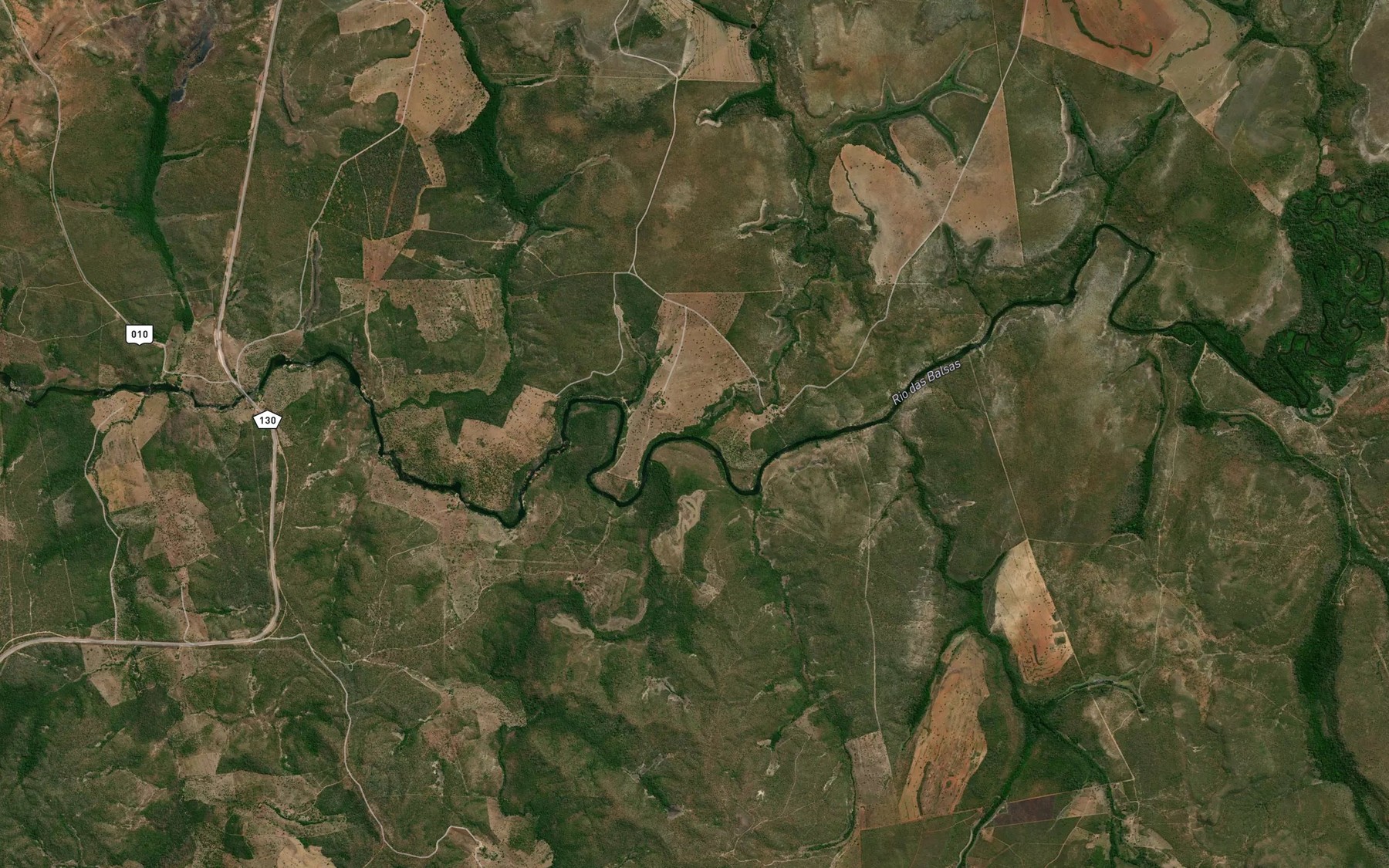 Satellite map of the Corrego Serrinha