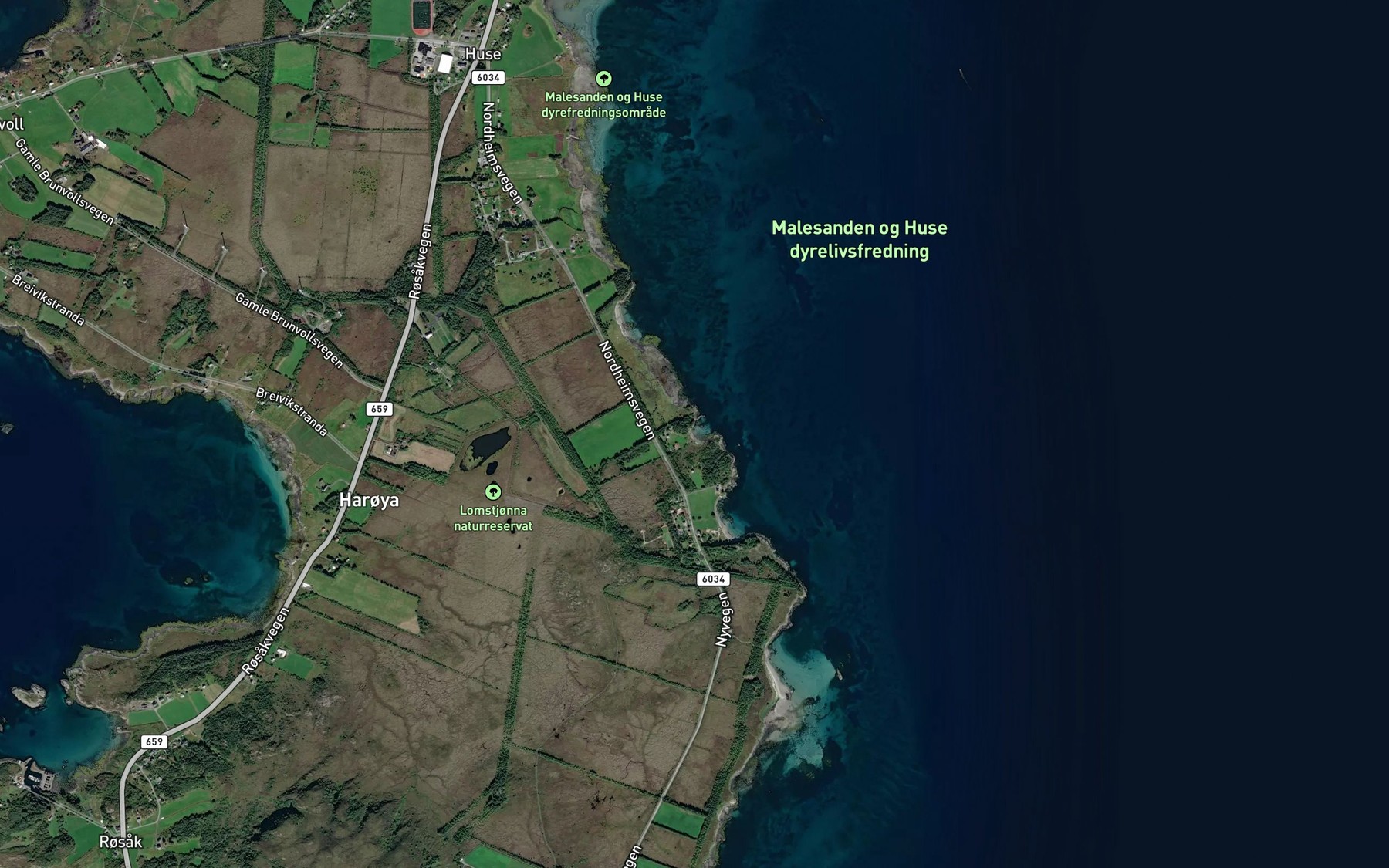 Satellite map of the Sponvika