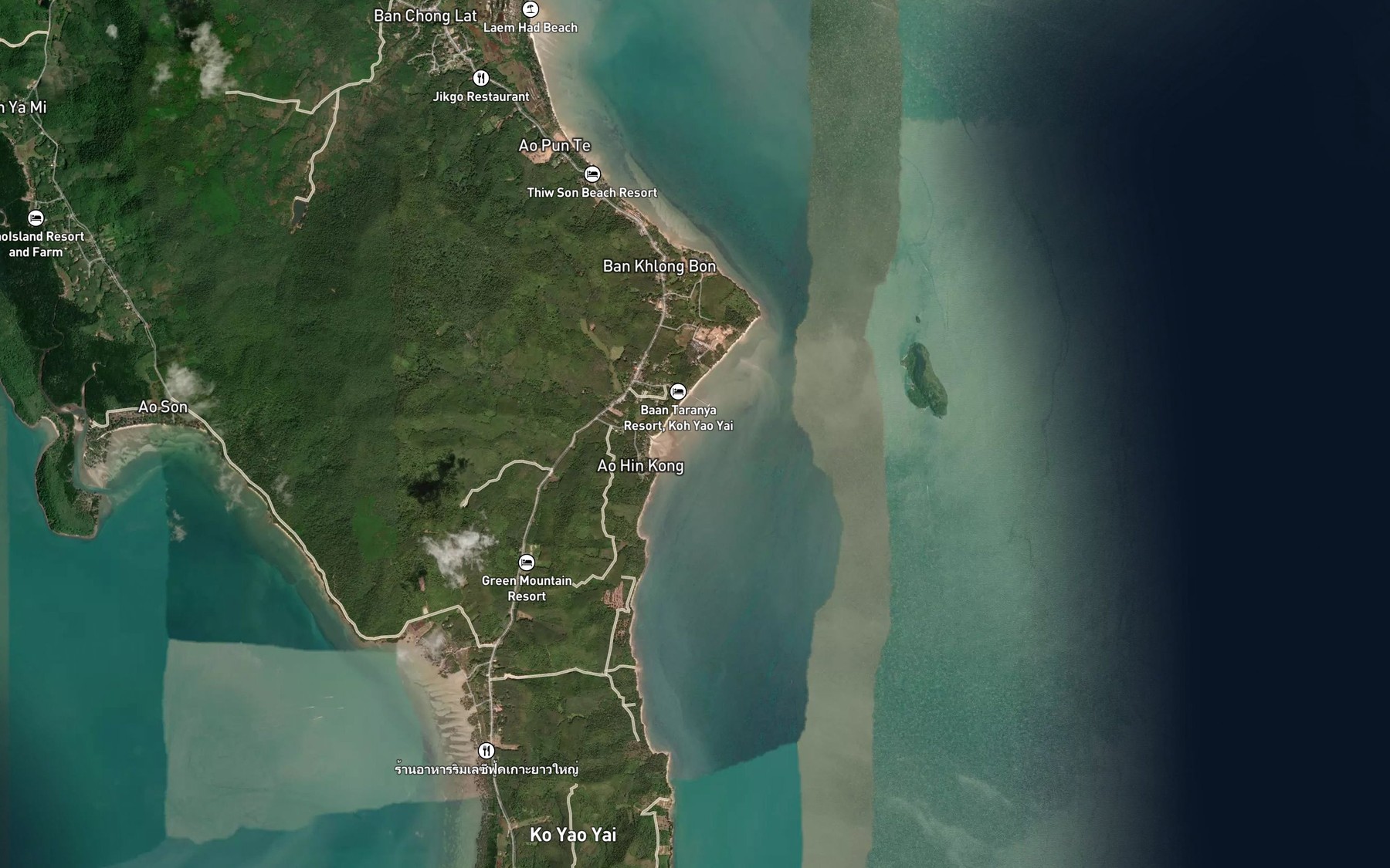 Satellite map of the Ao Hin Kong