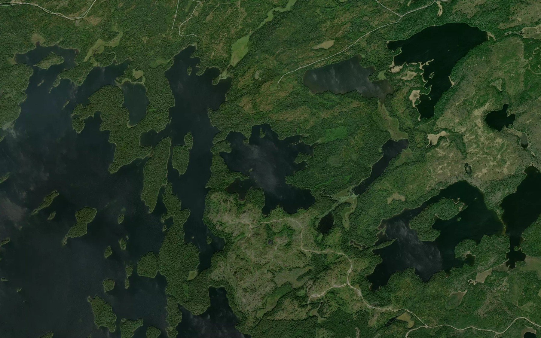 Satellite map of the Basil Lake