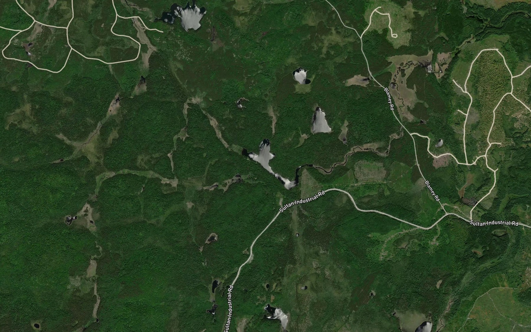 Satellite map of the Zeph Lake