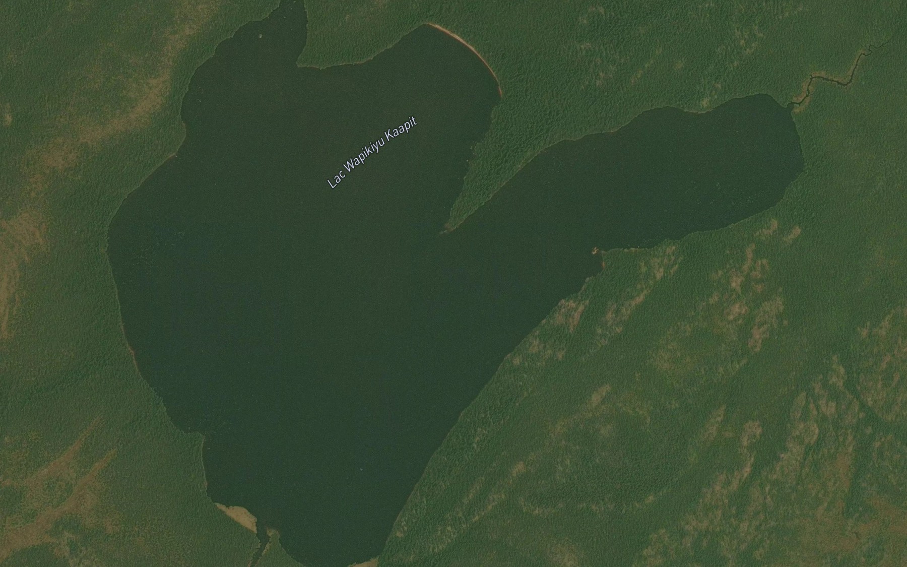 Satellite map of the Lac Wapikiyu Kaapit