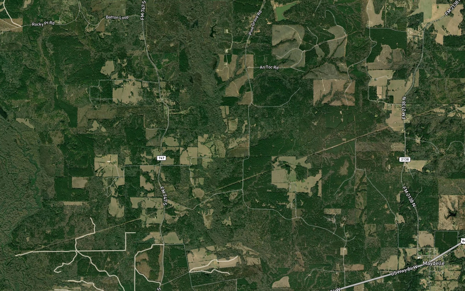 Satellite map of the Wallace Branch
