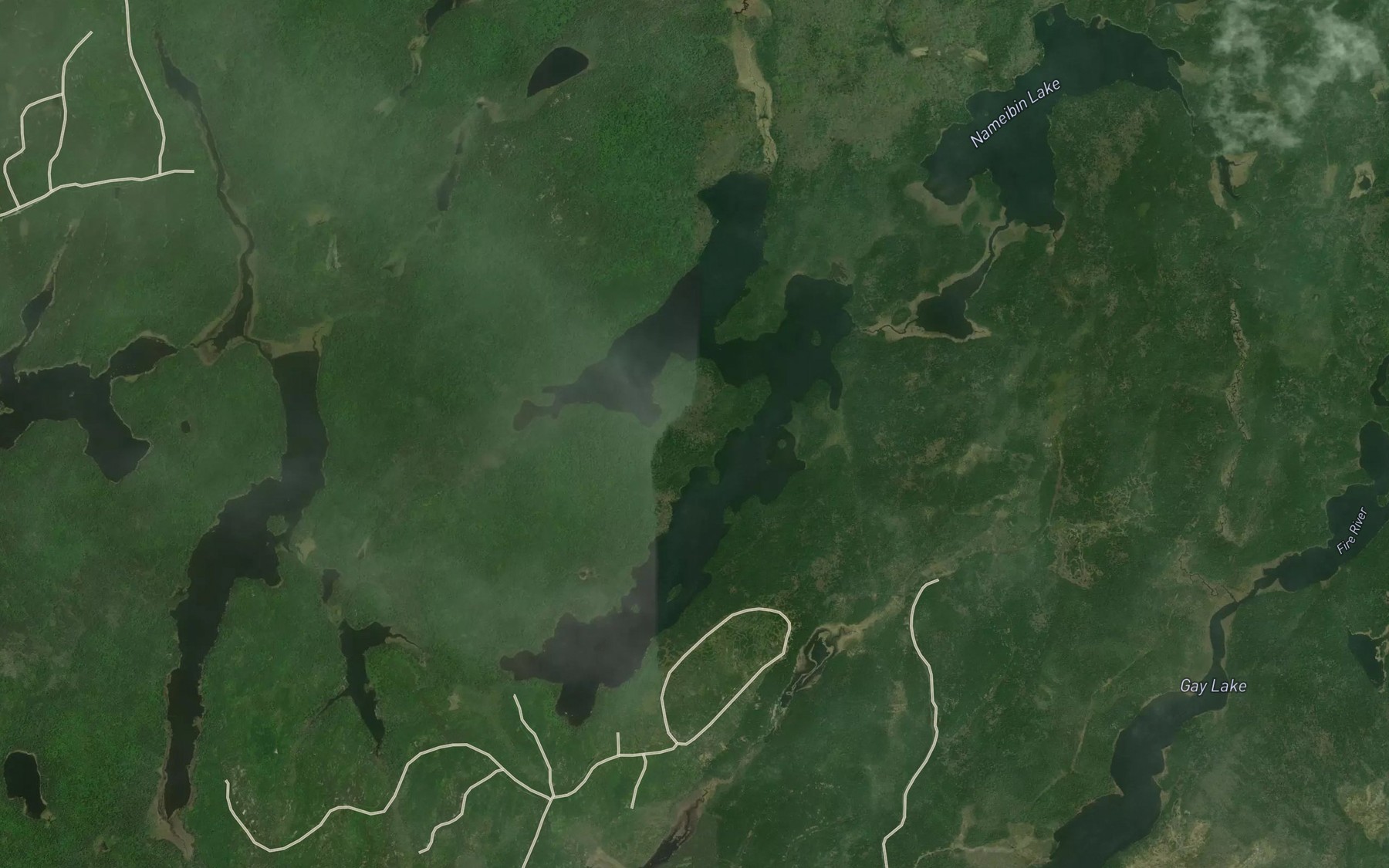 Satellite map of the Little Fire Lake