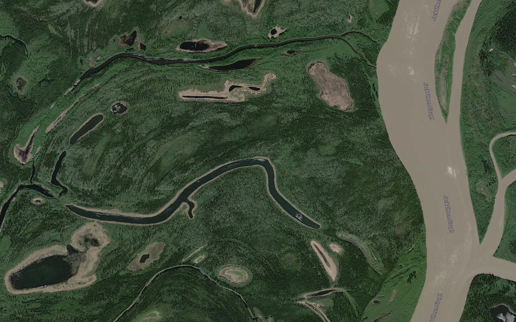 Satellite map of the Annie Lake