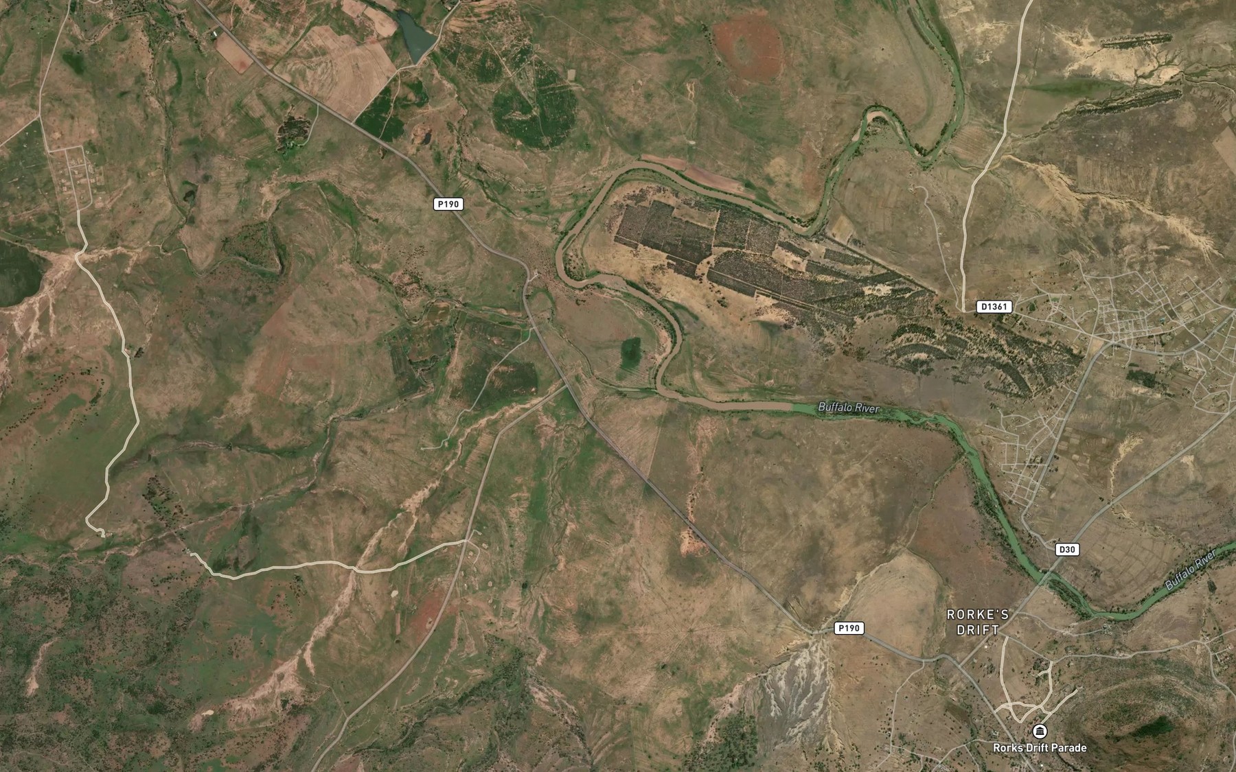 Satellite map of the Mzinyashana