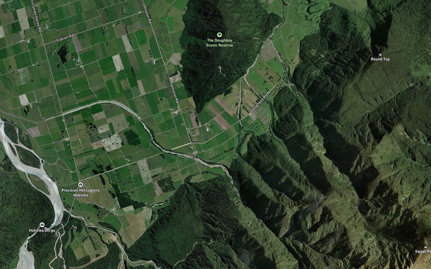 Satellite map of the Arthur Creek