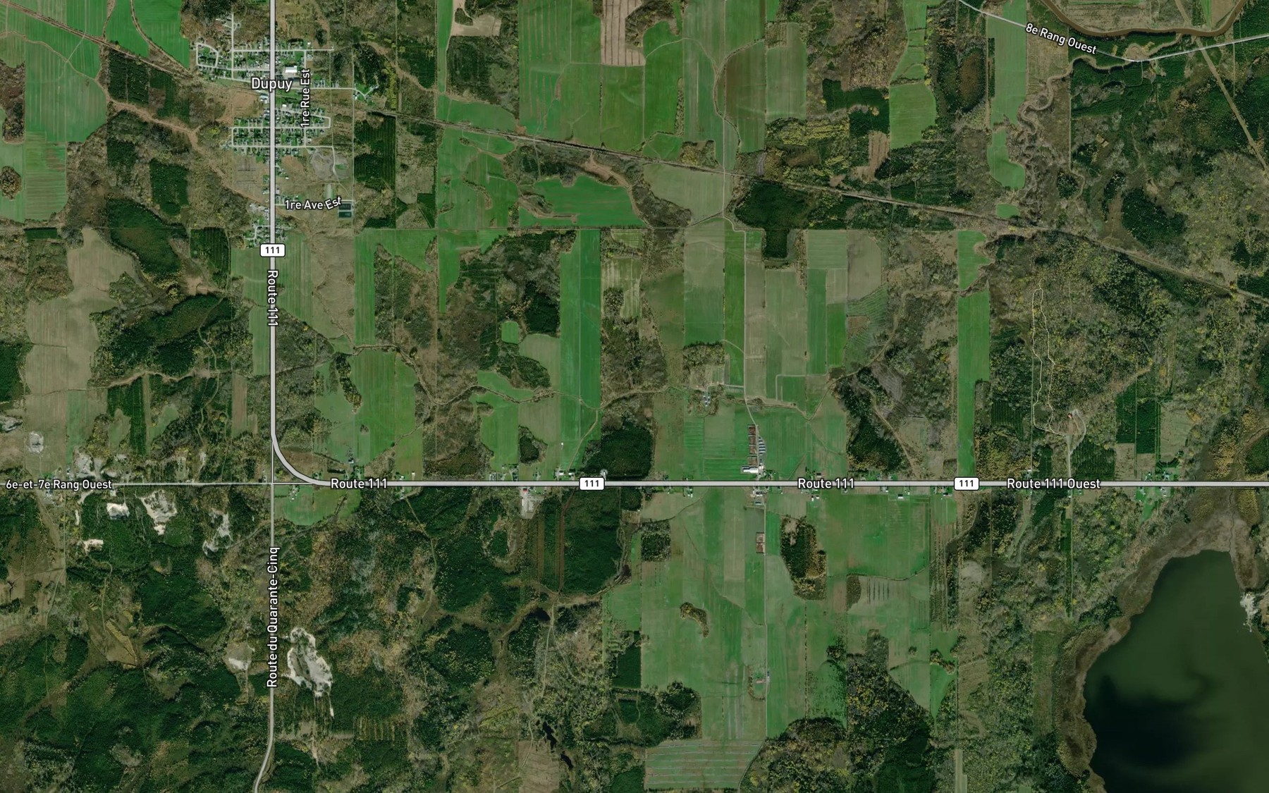 Satellite map of the Cours d'eau Leclerc