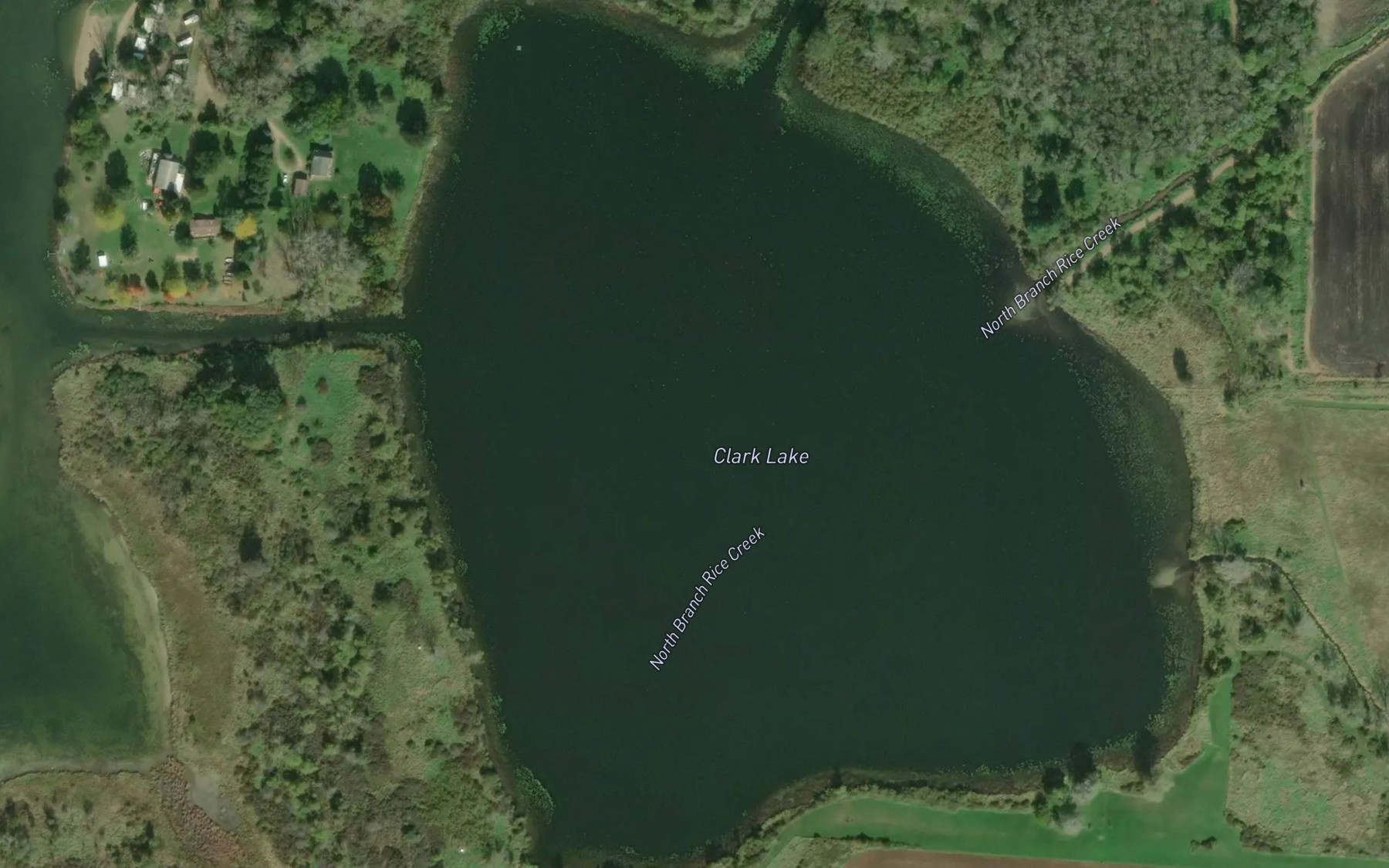 Satellite map of the Clark Lake