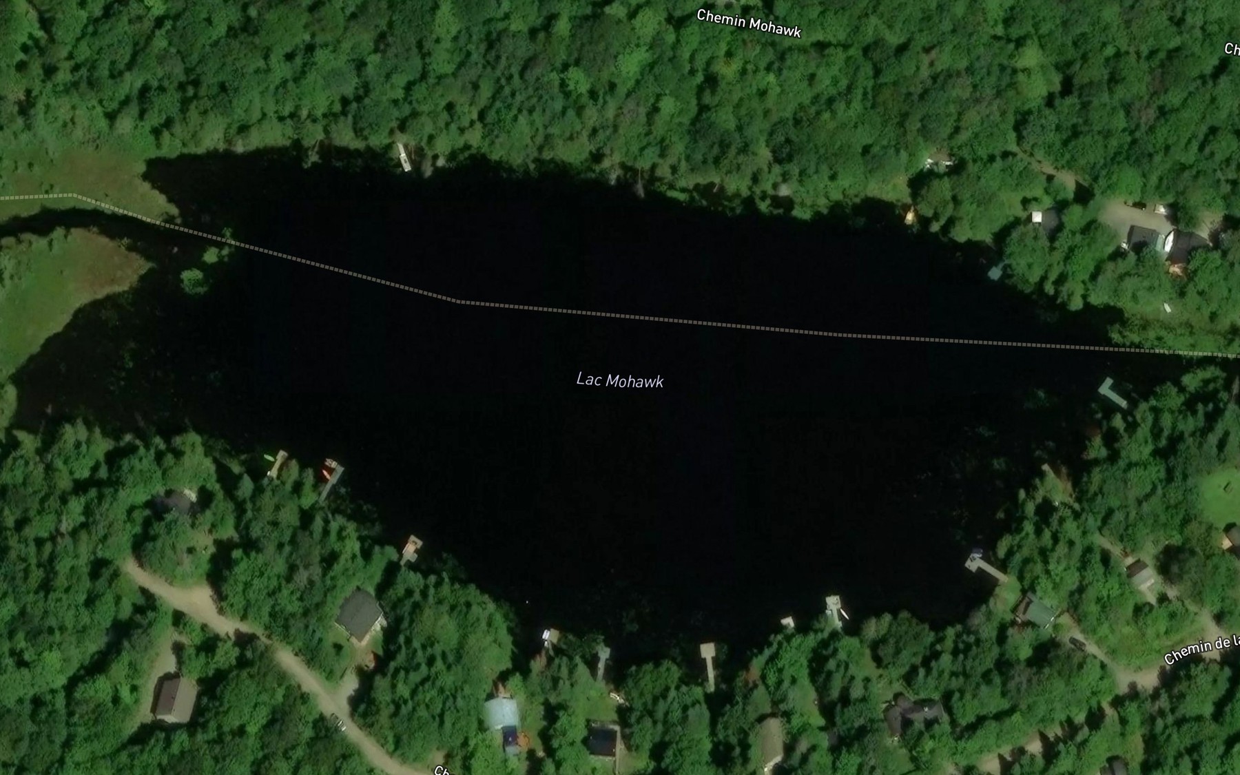 Satellite map of the Lac Mohawk