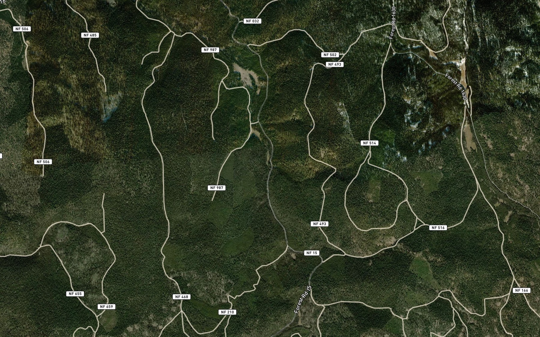 Satellite map of the Blowfly Spring