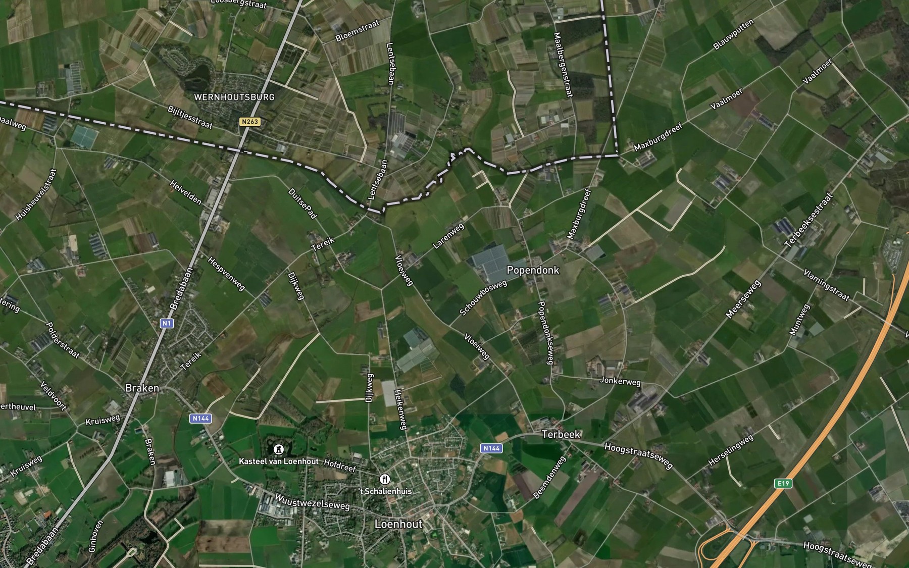 Satellite map of the Terbeek