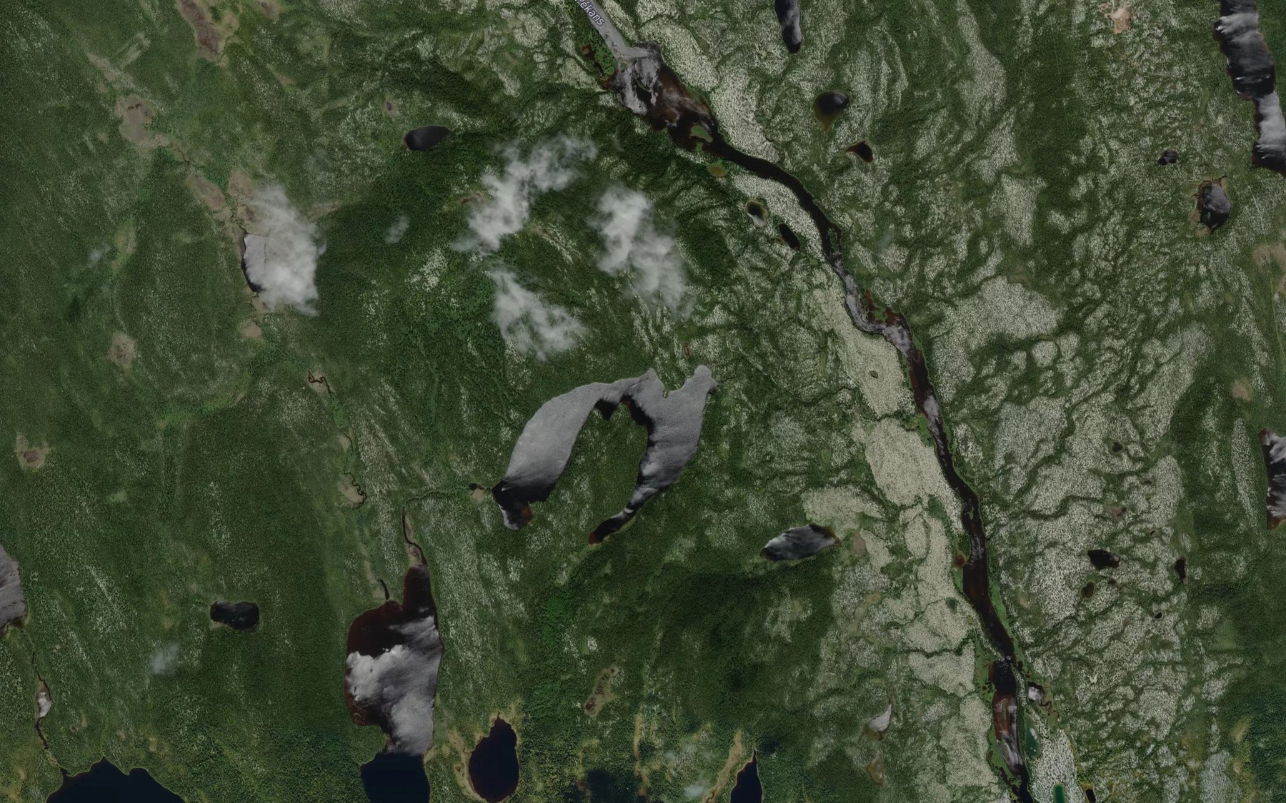 Satellite map of the Lac Horseshoe