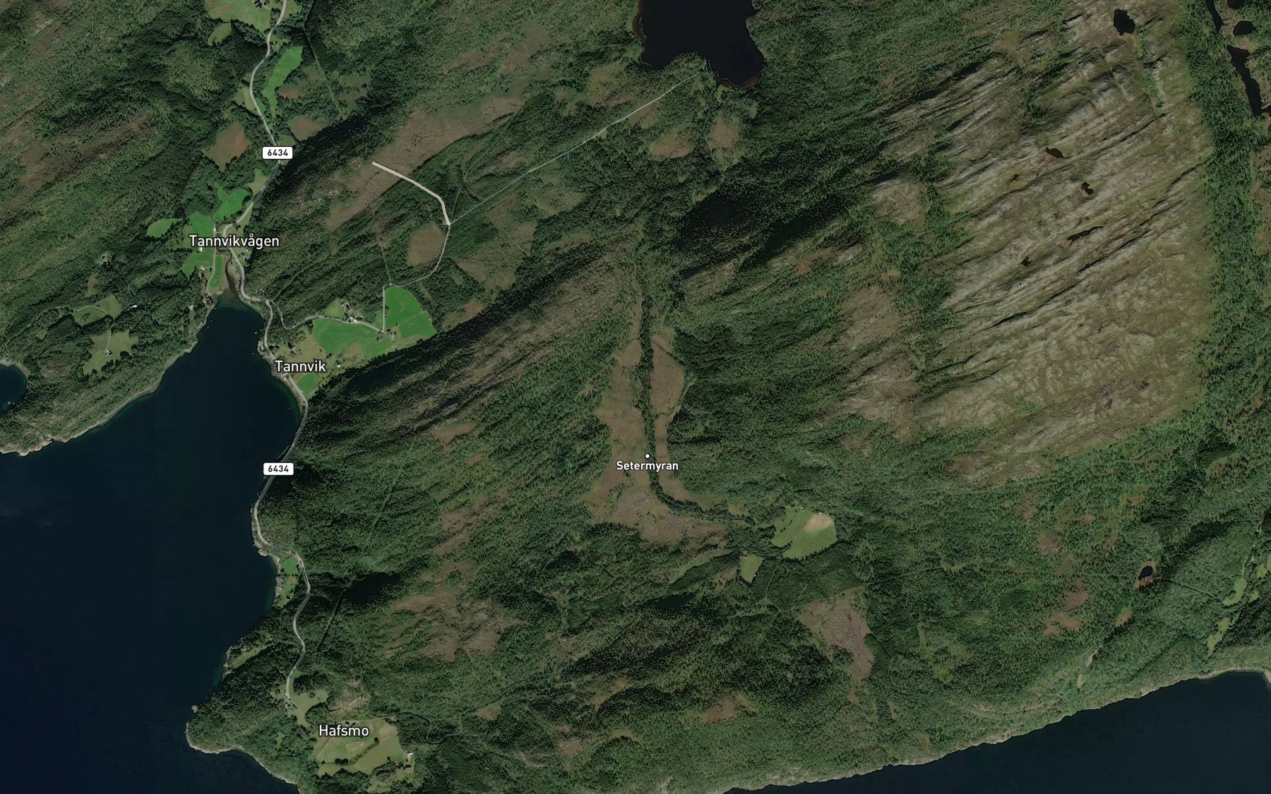 Satellite map of the Saeterbekken
