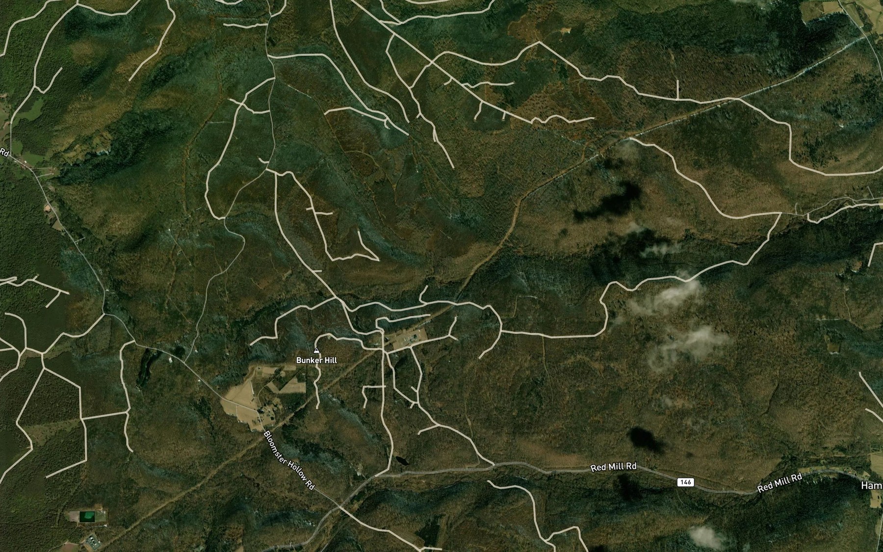 Satellite map of the Rocky Fork