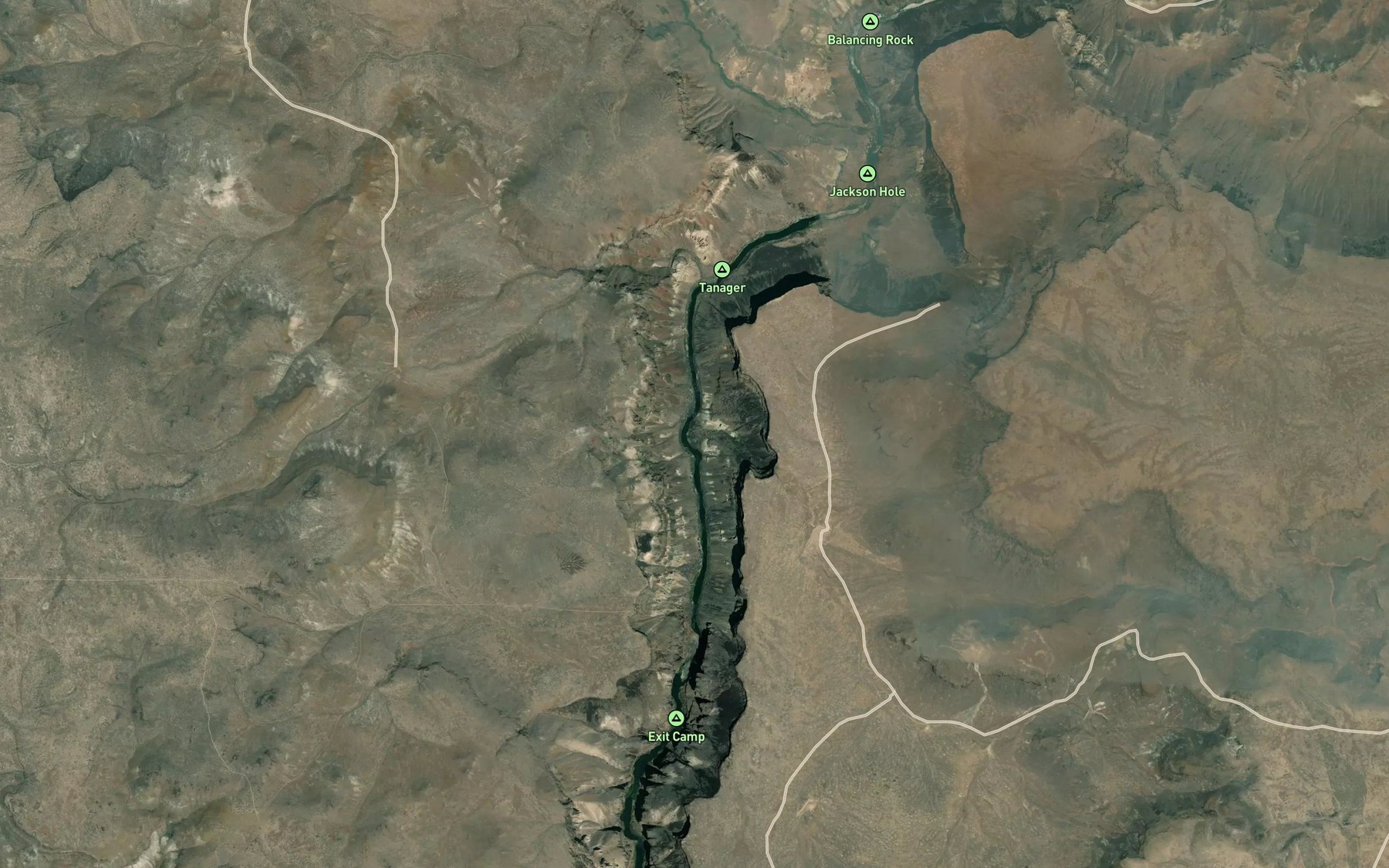 Satellite map of the Fort Creek