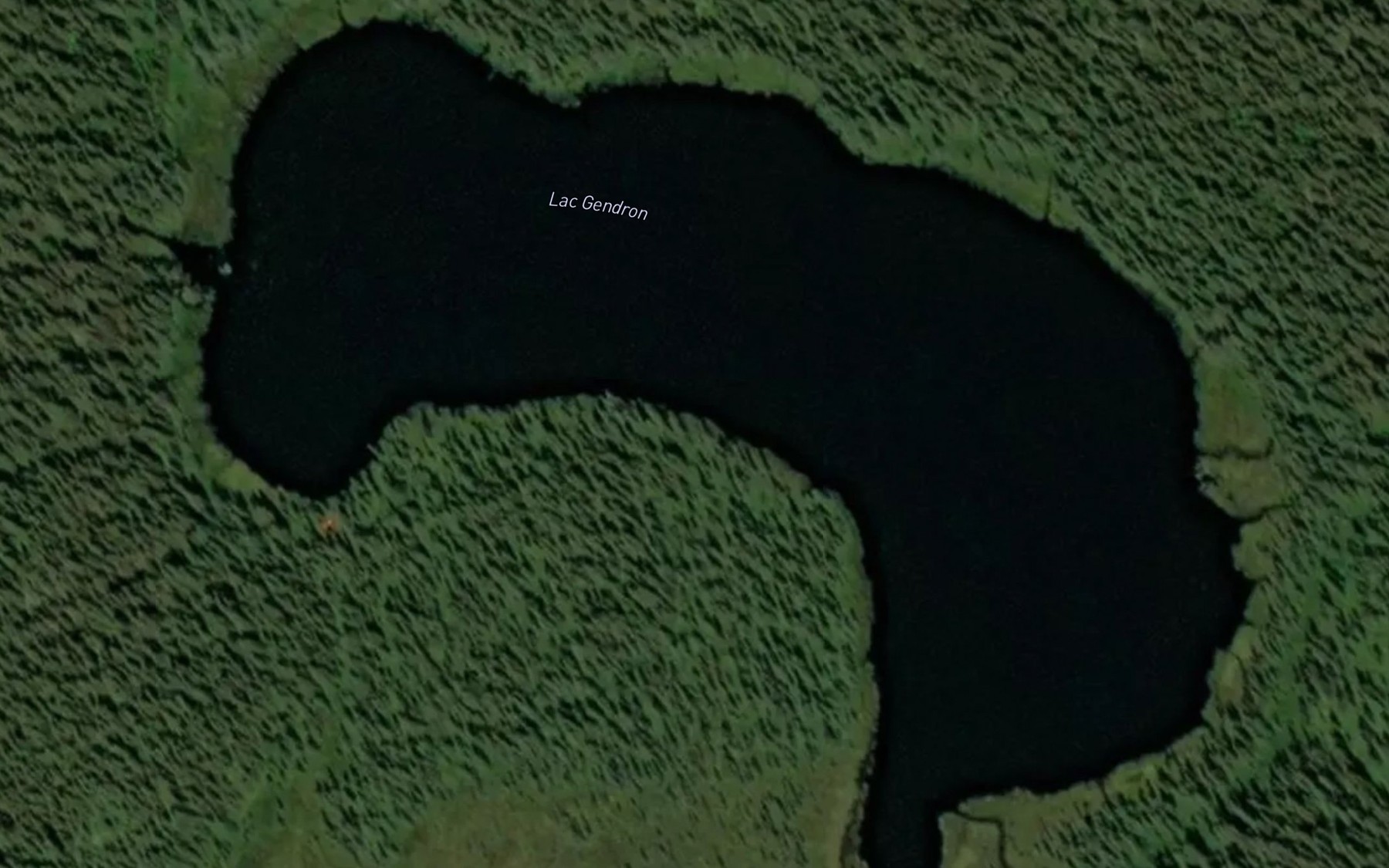 Satellite map of the Lac Gendron