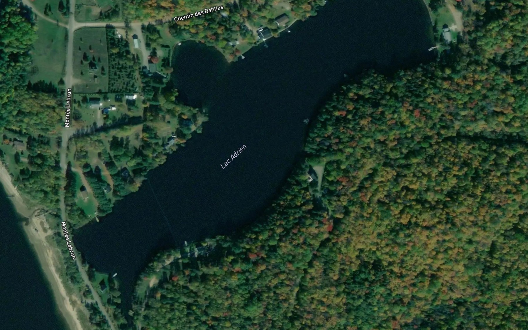 Satellite map of the Lac Adrien