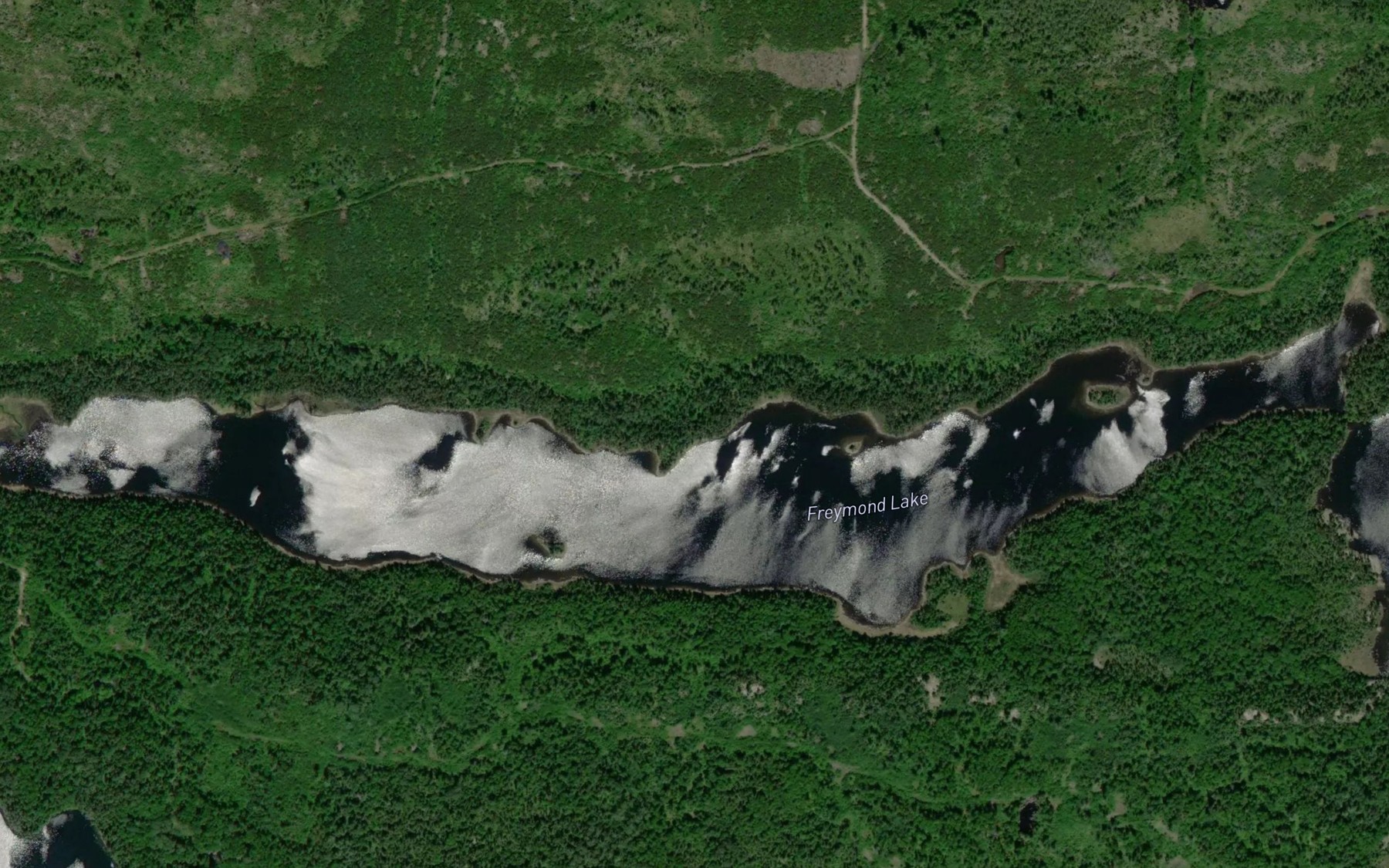 Satellite map of the Freymond Lake