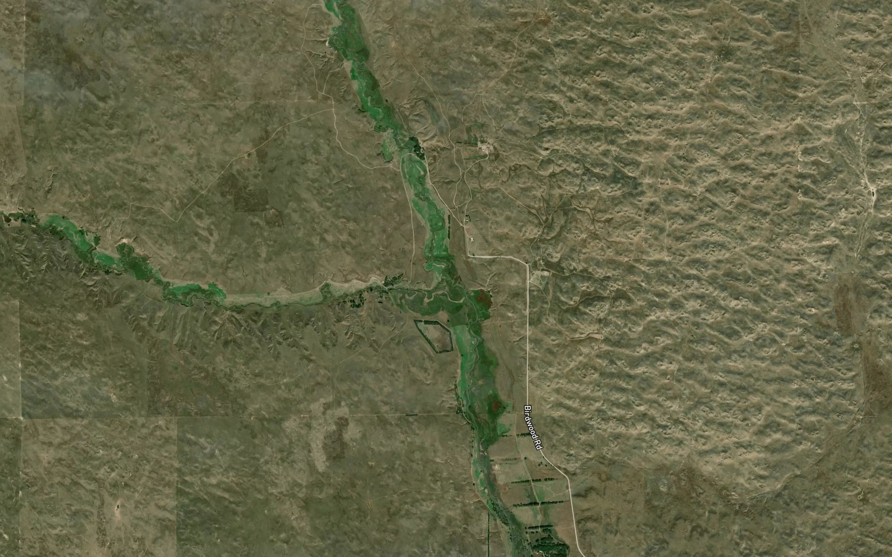 Satellite map of the North Fork Birdwood Creek