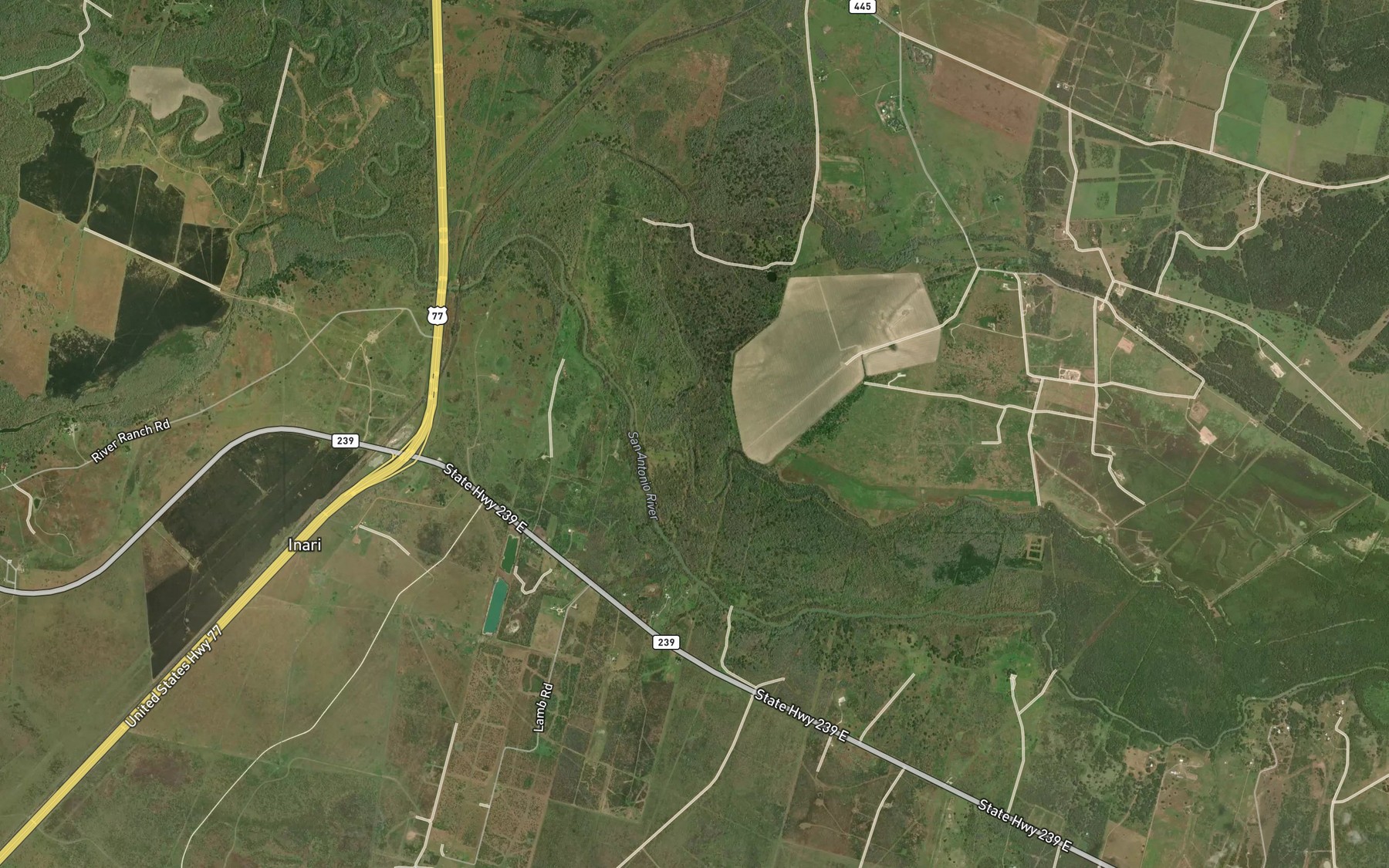 Satellite map of the Old River