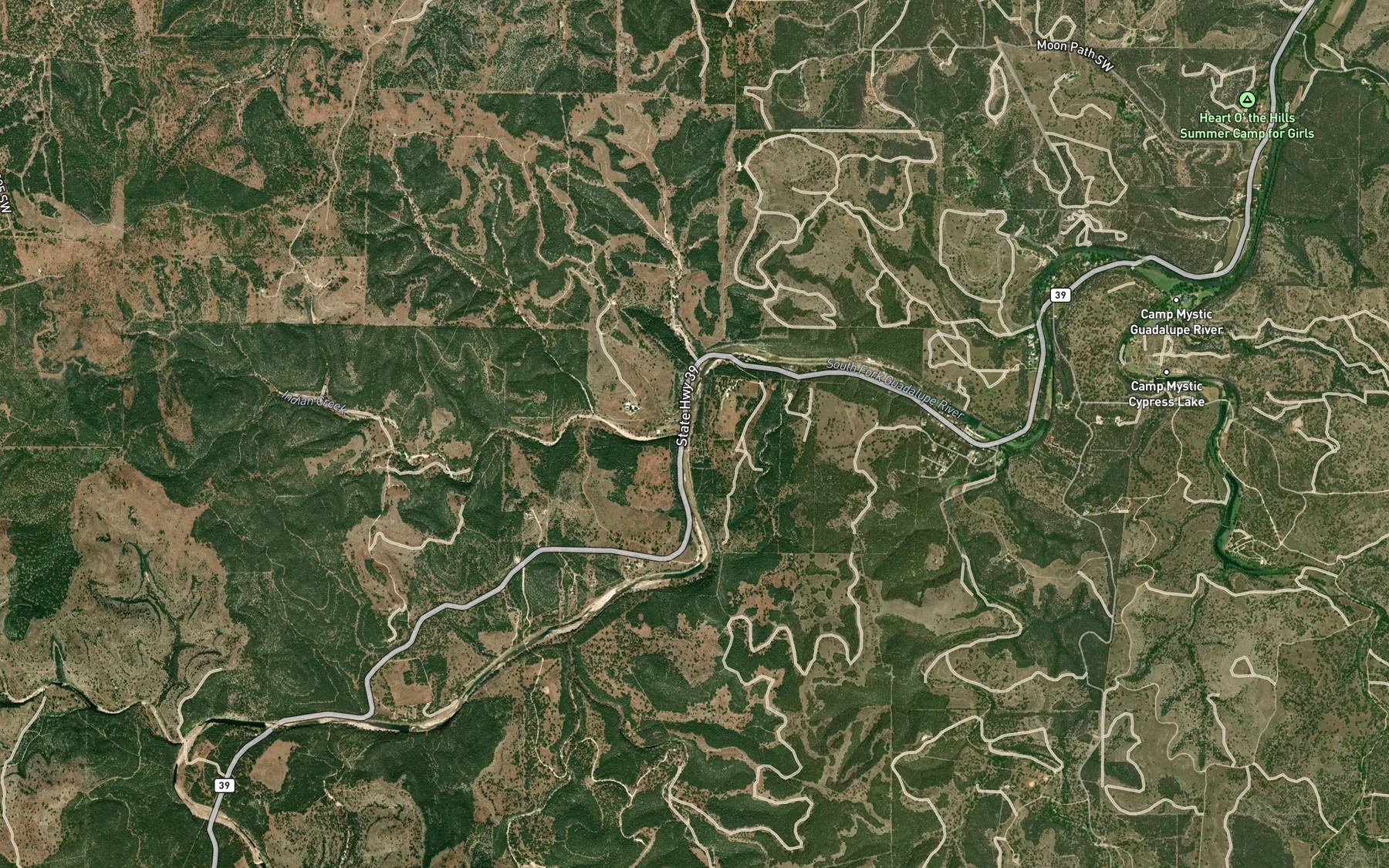 Satellite map of the Indian Creek