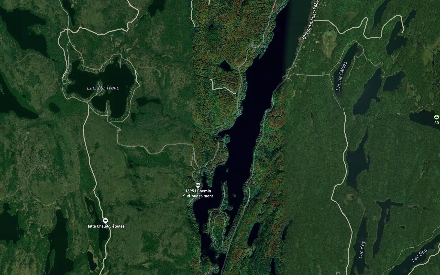 Satellite map of the Branche Ouest