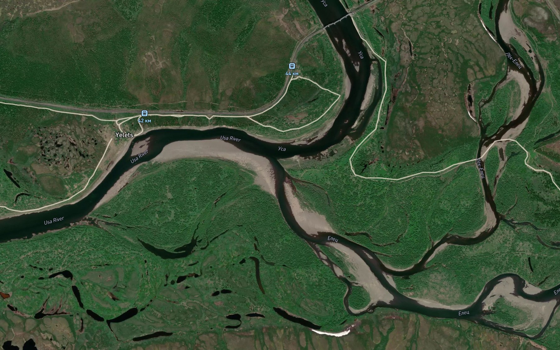 Satellite map of the Yelets