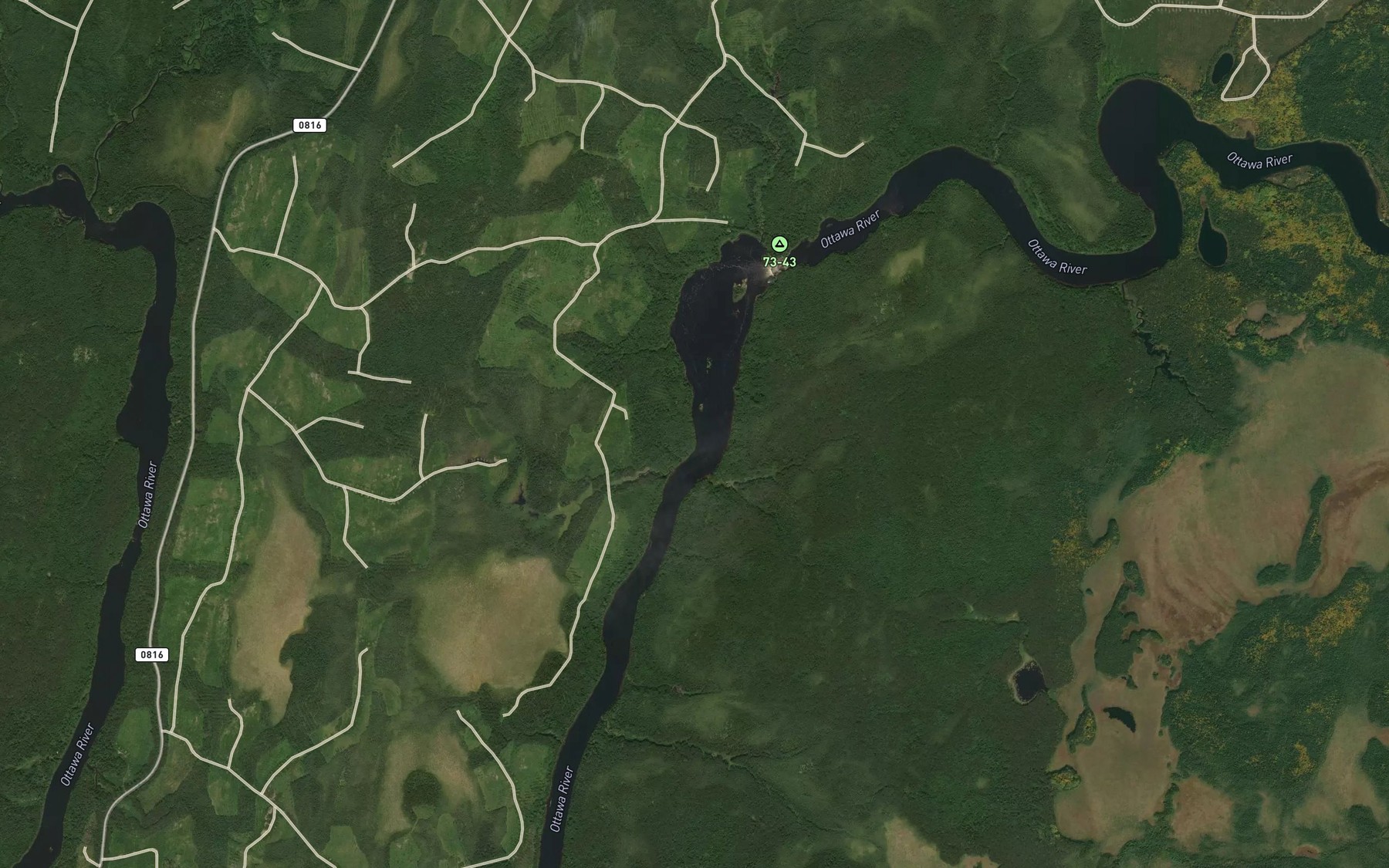 Satellite map of the Rapides Moose