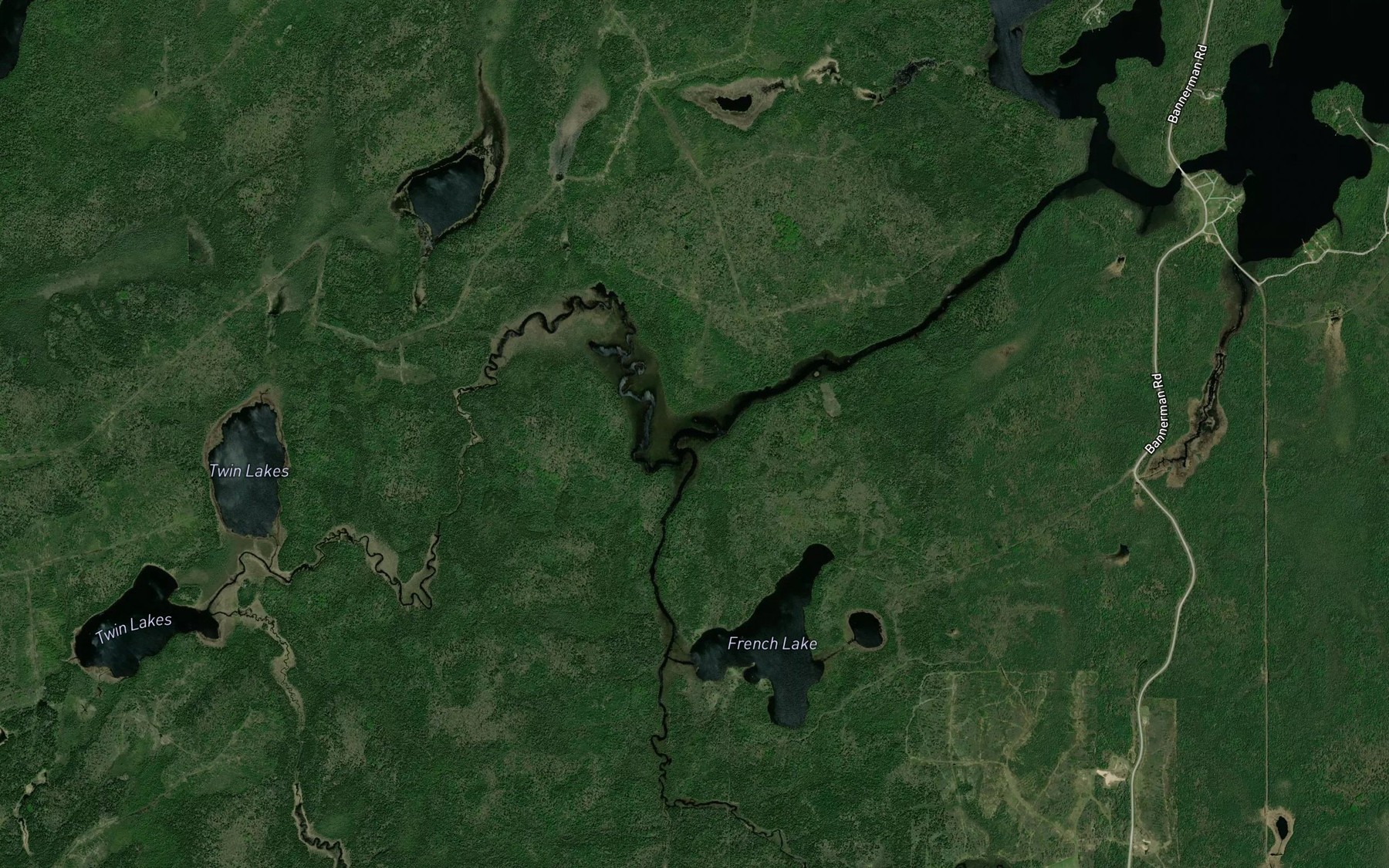 Satellite map of the Scholes Creek