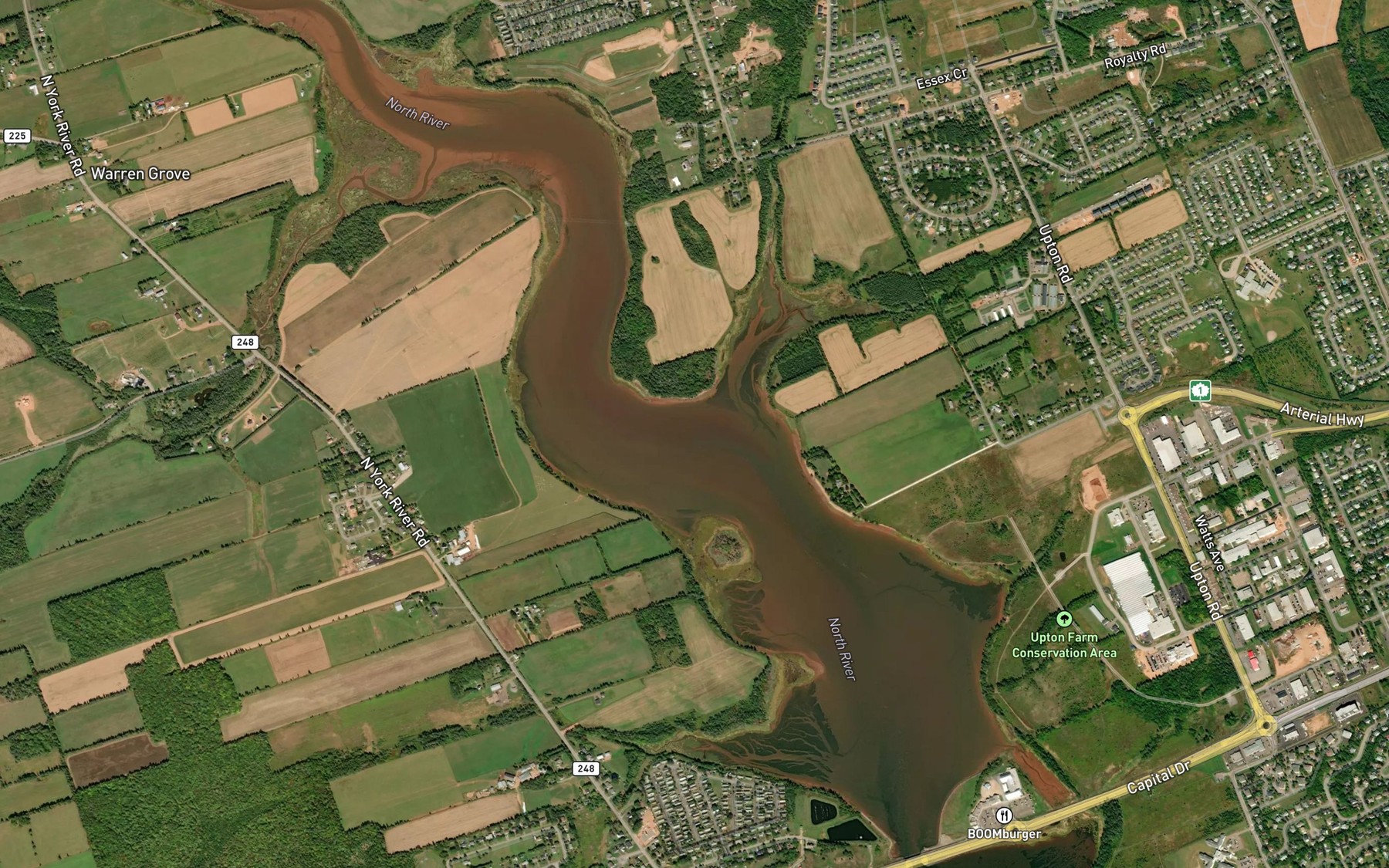 Satellite map of the Graham Rogers Lake
