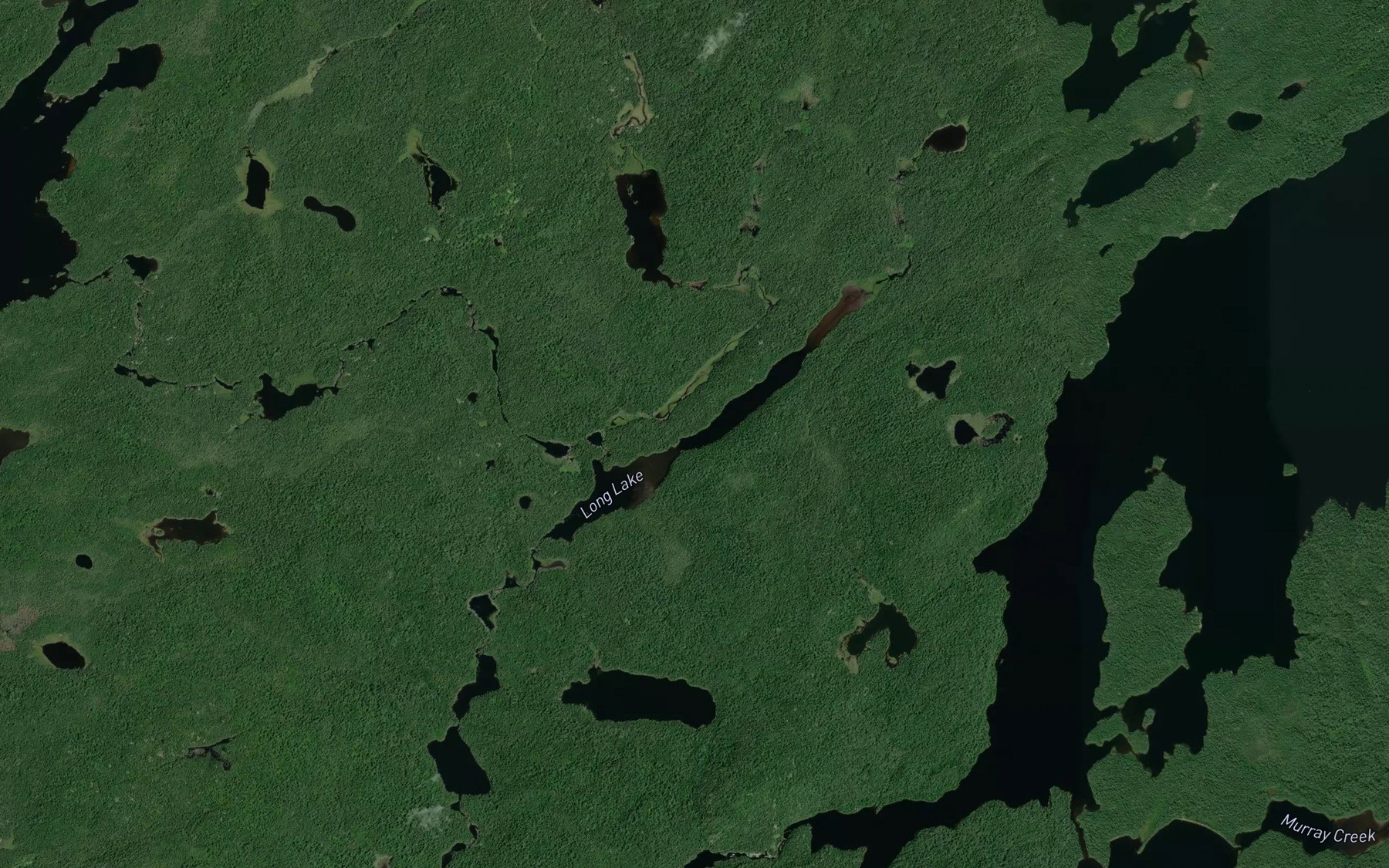 Satellite map of the Long Lake