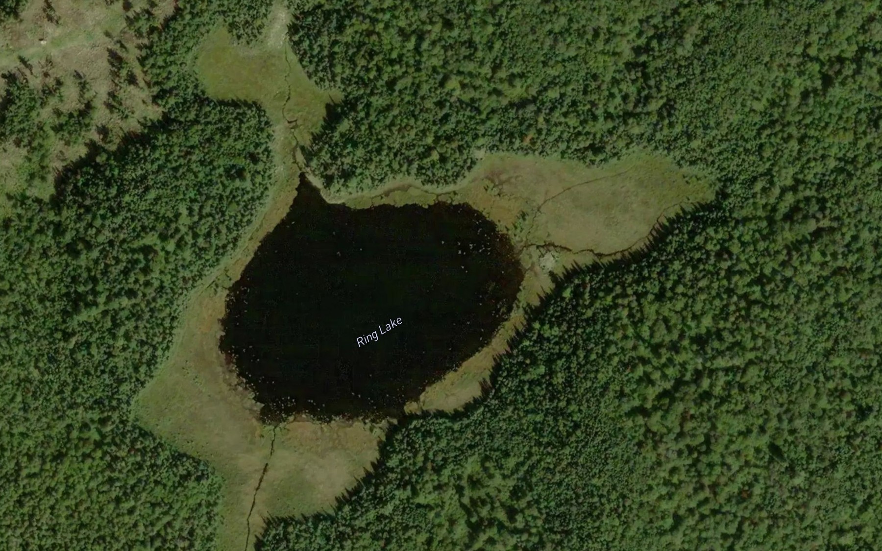 Satellite map of the Ring Lake