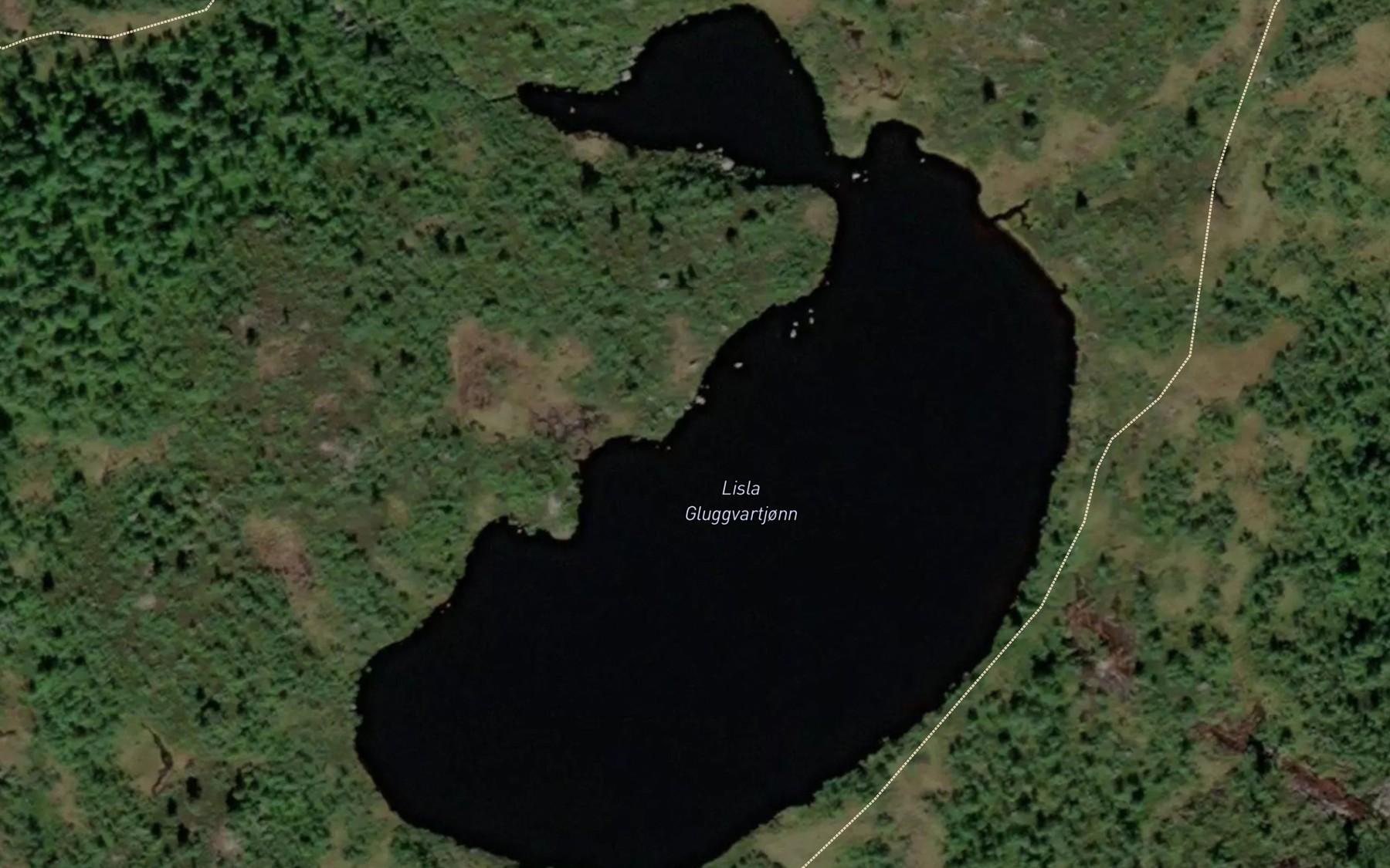 Satellite map of the Lisla Gluggvartjonn