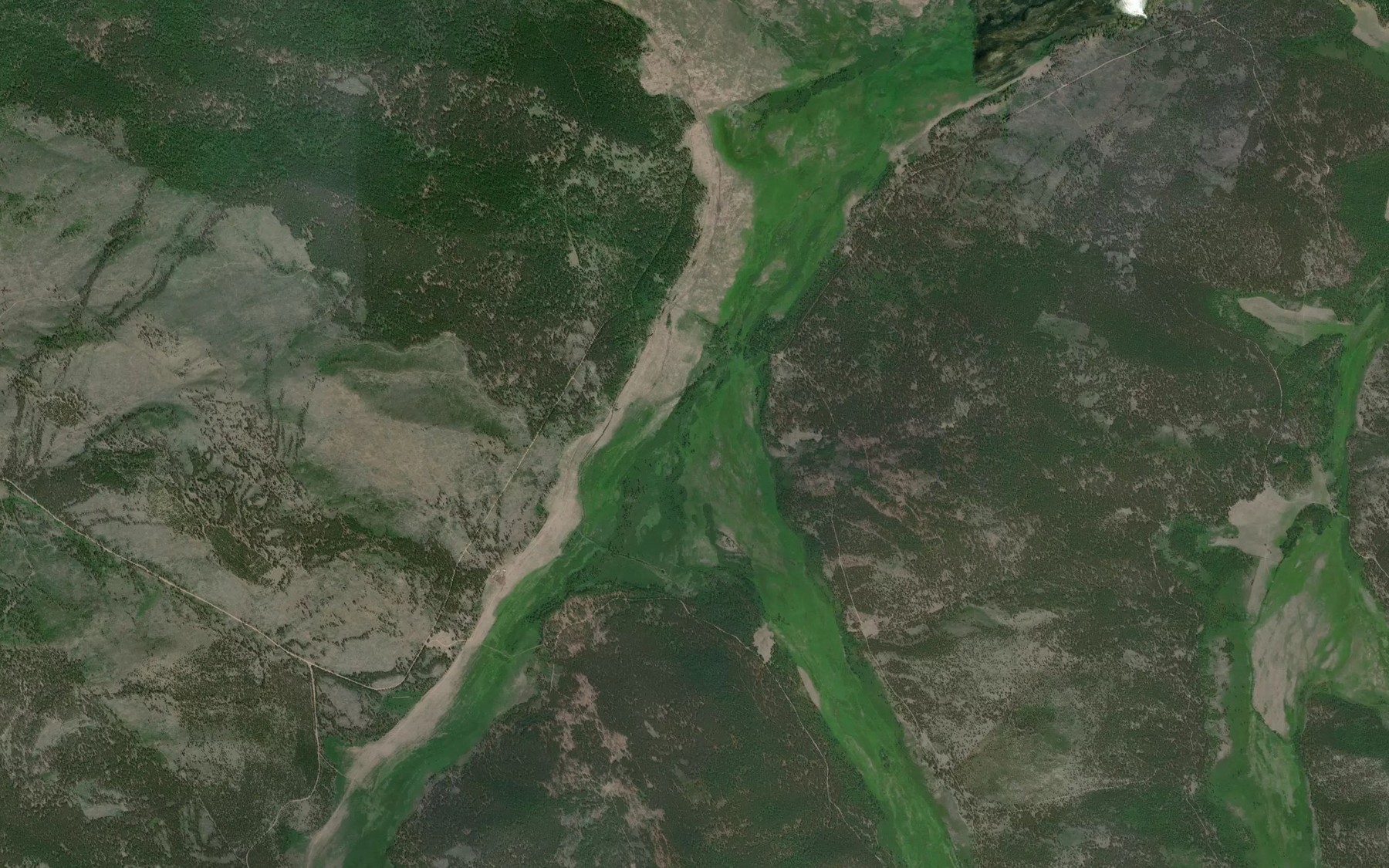 Satellite map of the Shara-Gorkhon