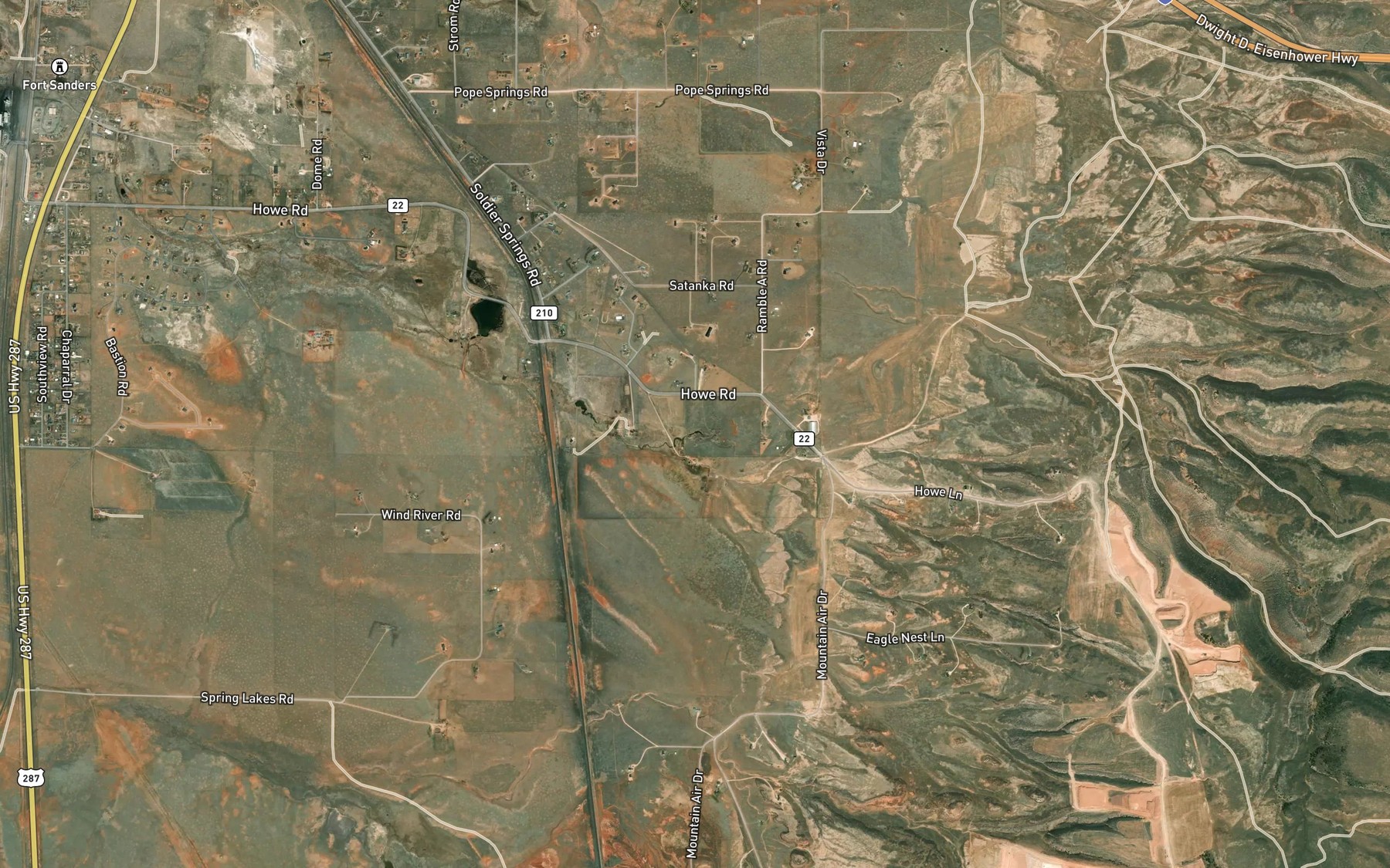 Satellite map of the Soldier Spring